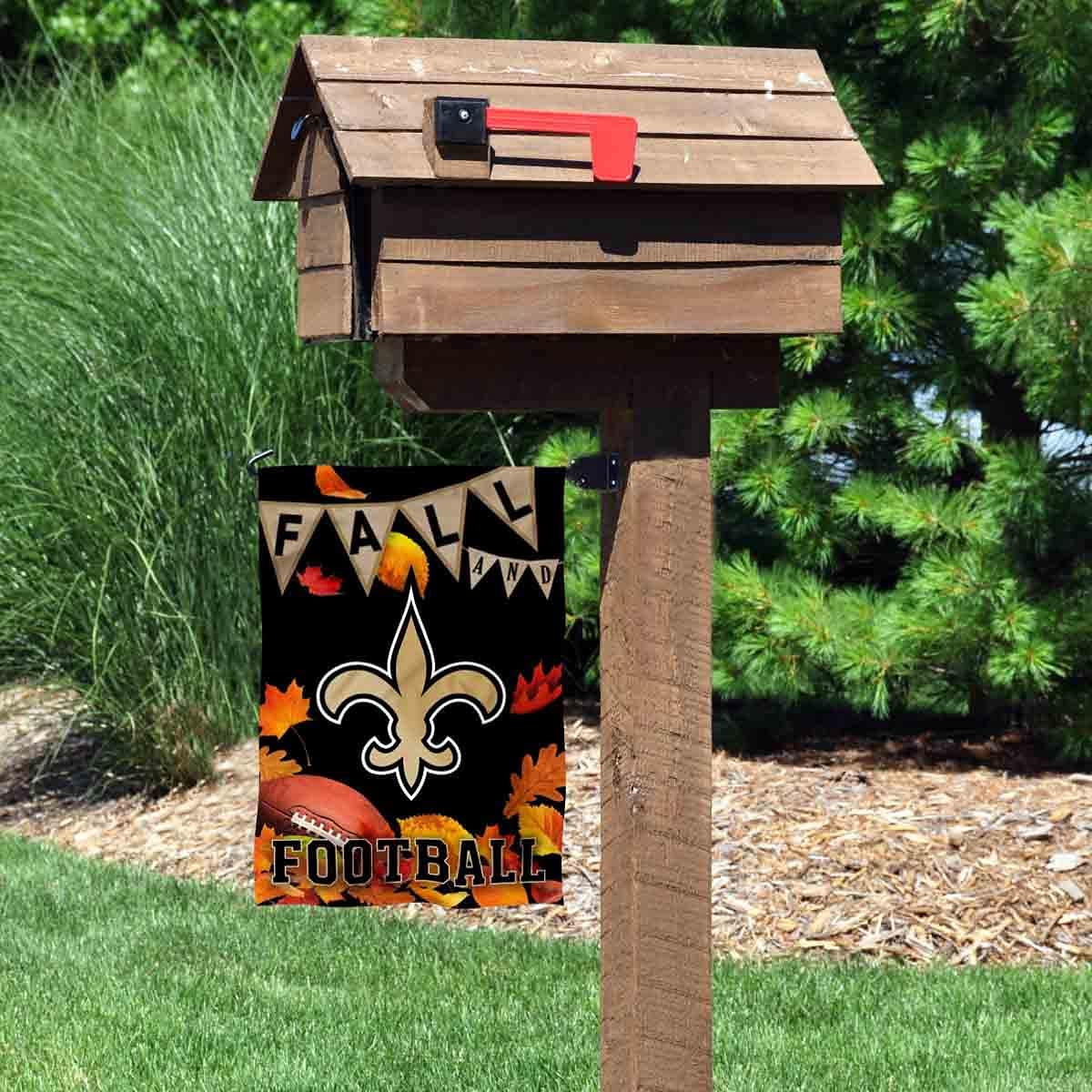 New Orleans Saints Fall Leaves Decorative Football Garden Flag Double Sided Banner - Image 3