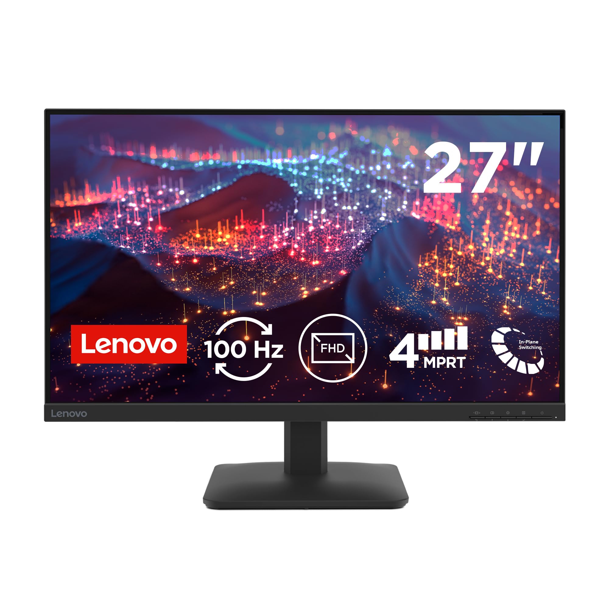 Lenovo L27-41 Monitor 27 inch | FHD, 100 Hz, IPS, 4ms, 16:9, HDMI 1.4 - VGA | VESA mount 100 x 100 mm | Tilt | Raven Black