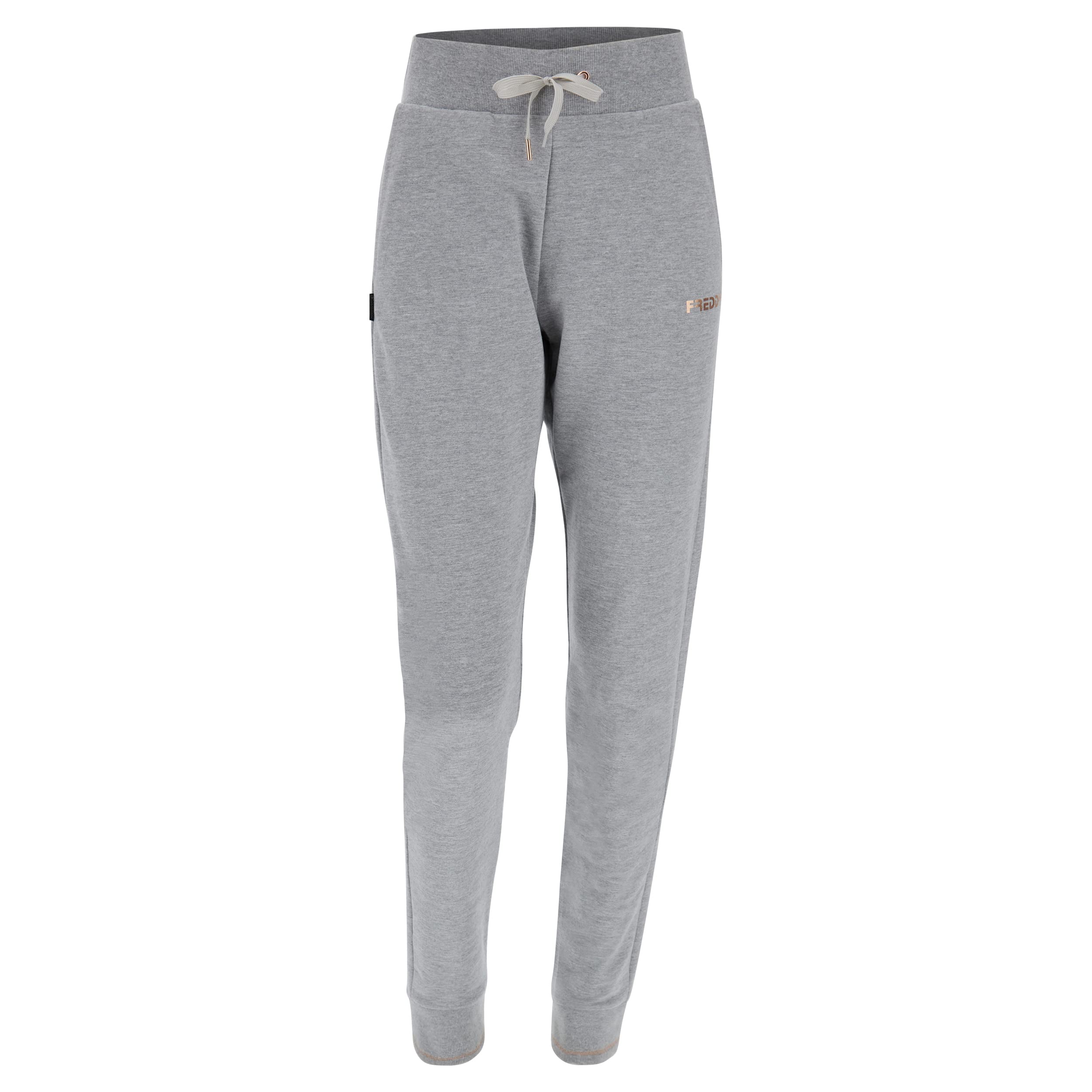 FREDDY - Sporthose, grau gemischt, mit verstellbarer Schnürung und Kupferdetails