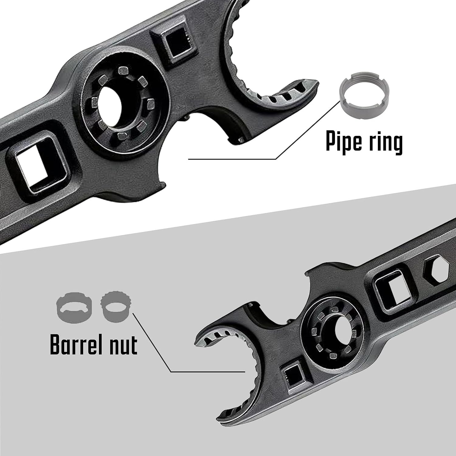 Multifunctional Disassembly and Fastening Wrench, Commonly Used for Nut Disassembly and Installation, Made of High Carbon Steel, Emergency Set of General Tools for Pipes, Machinery, and Auto Repair