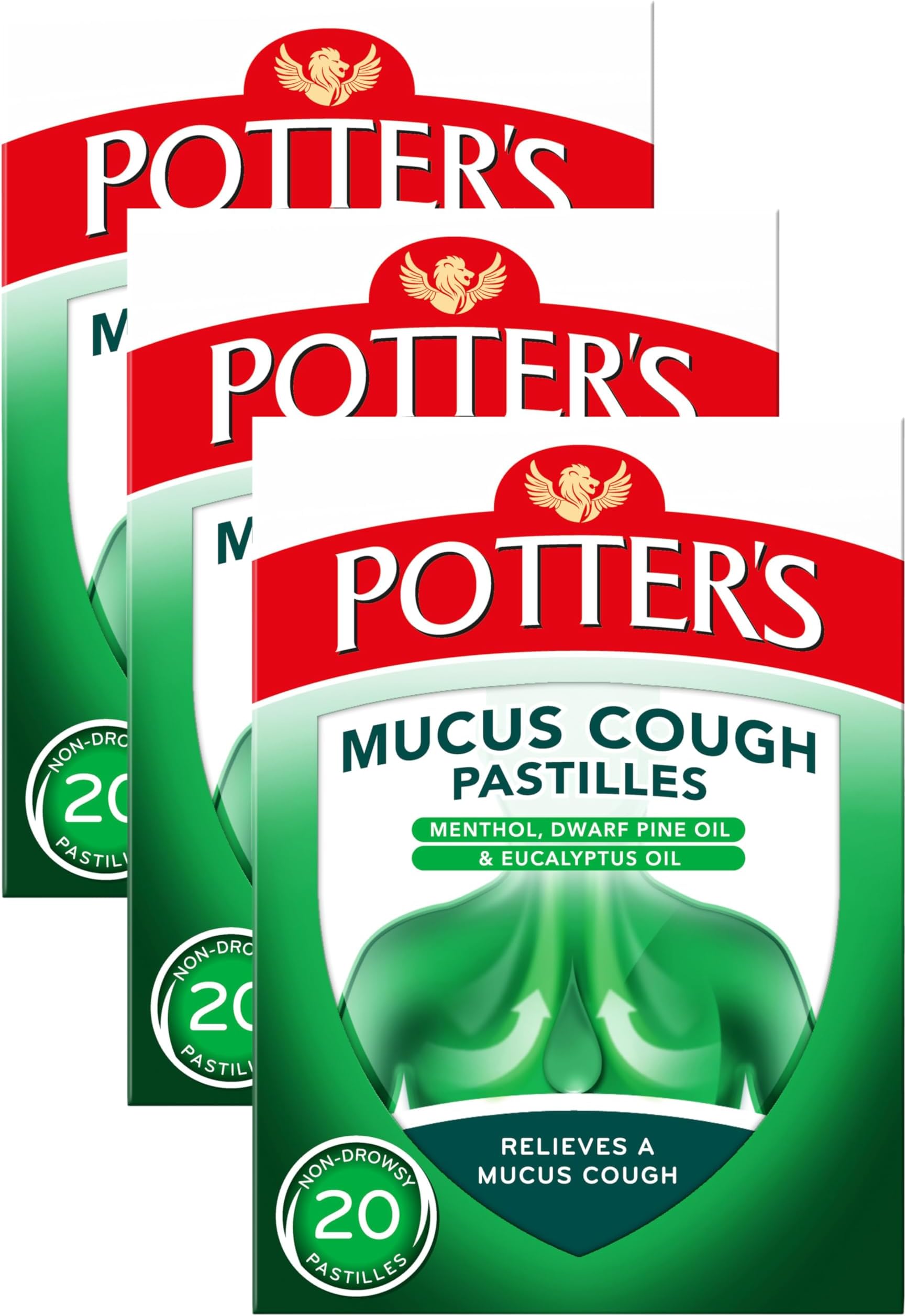 Mucus Cough Pastilles Non-Drowsy, Pack of 60