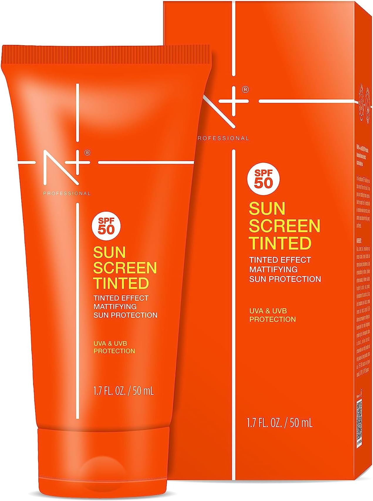 Professional Sun Screen Tinted Spf 50 With Tinted Effect, Mattifying Sun Protection For All Skin Type, Uva & Uvb Protection For Skin Type