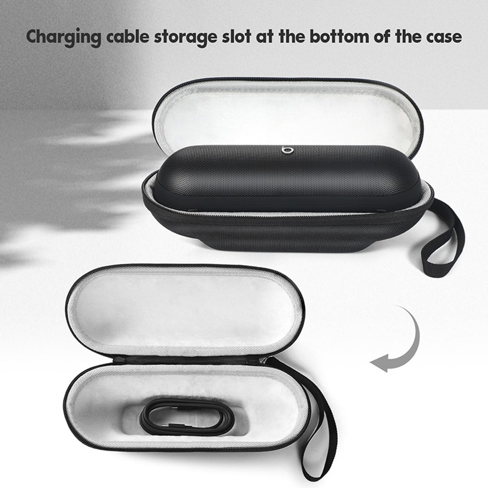 HUAYUWA Twardy futerał podróżny kompatybilny z Beats Pill, przenośny bezprzewodowy głośnik akcesoria organizer etui ochronne torba do przechowywania (tylko etui)