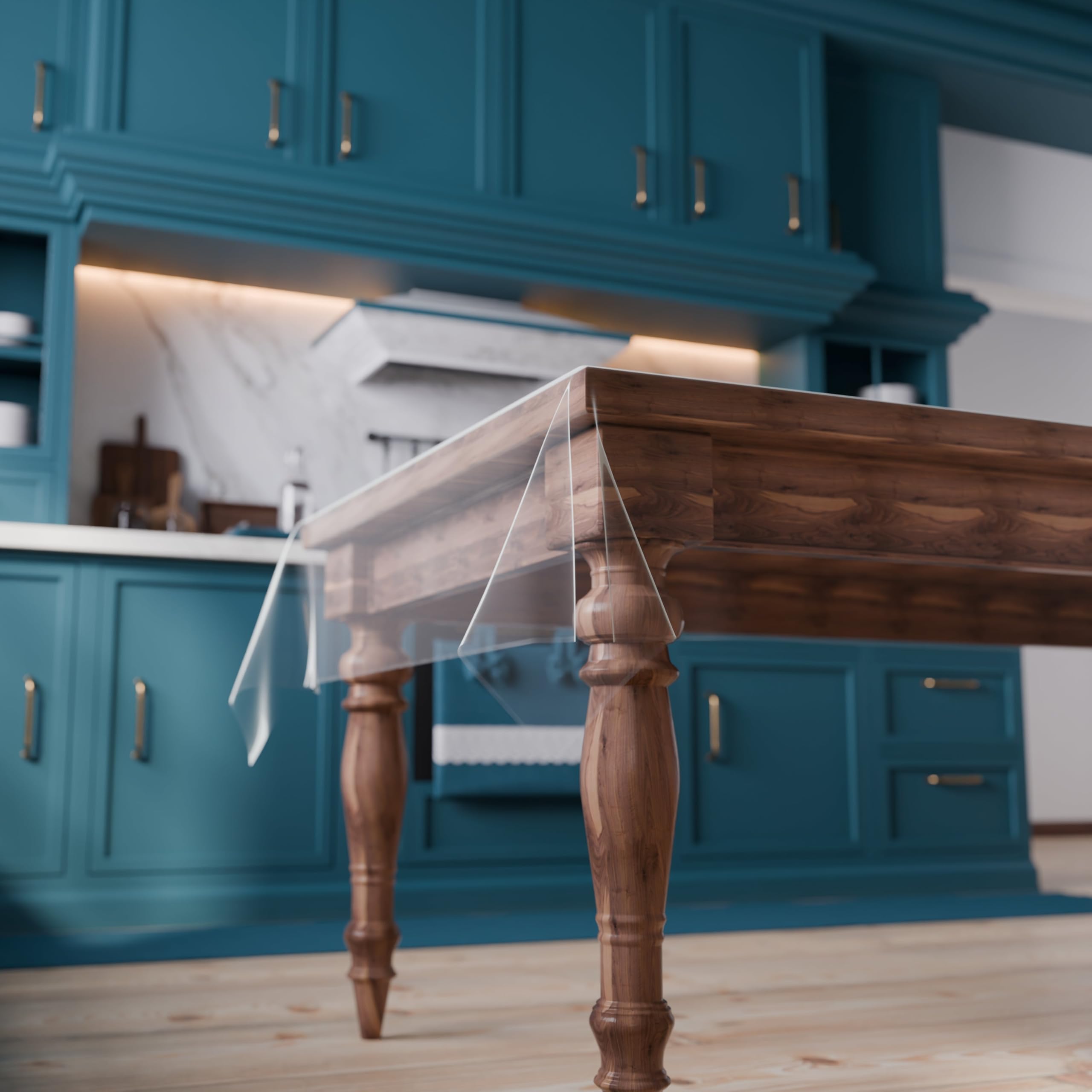 PETTI Artigiani Italiani - Tovaglia Trasparente Plastificata Copritavolo Antimacchia in PVC – Protezione Tavolo Cucina e Sala da Pranzo, 18 Posti (140x360 cm) Rettangolare