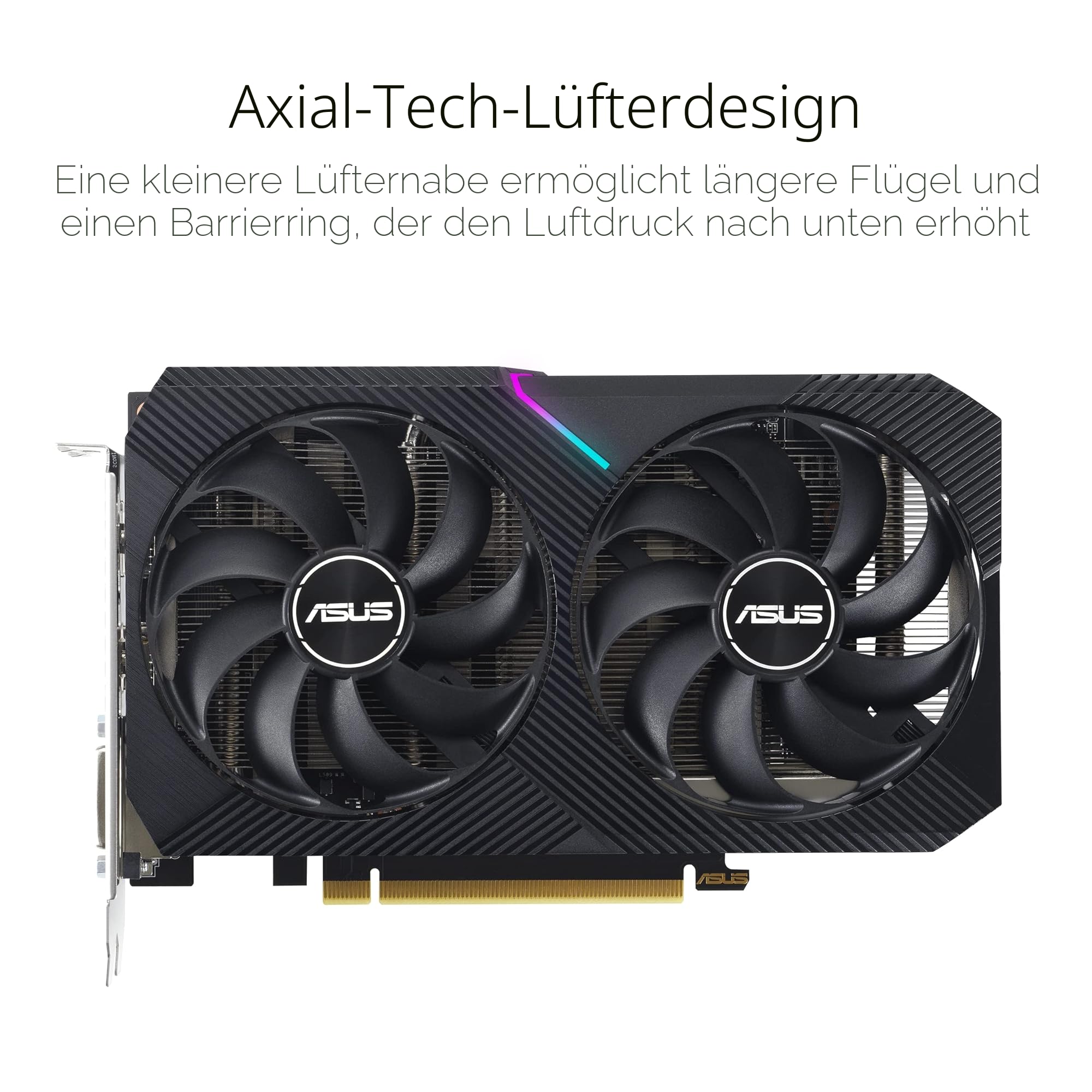 ASUS Dual GeForce RTX 3050 V2 OC Edition 8GB GDDR6 Gaming Grafikkarte