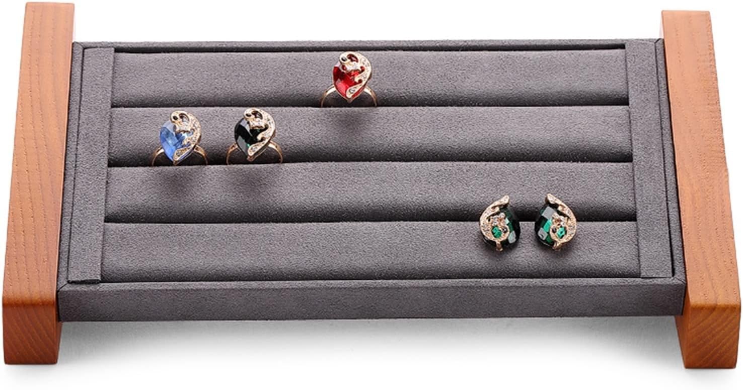 Jewelry Towers Jewelry Tray Storage Box Ring Earrings Earrings Tray Display Board Jewelry Storage Box Display Stand Jewelry Rack Ornament (Color : Black) (Black)
