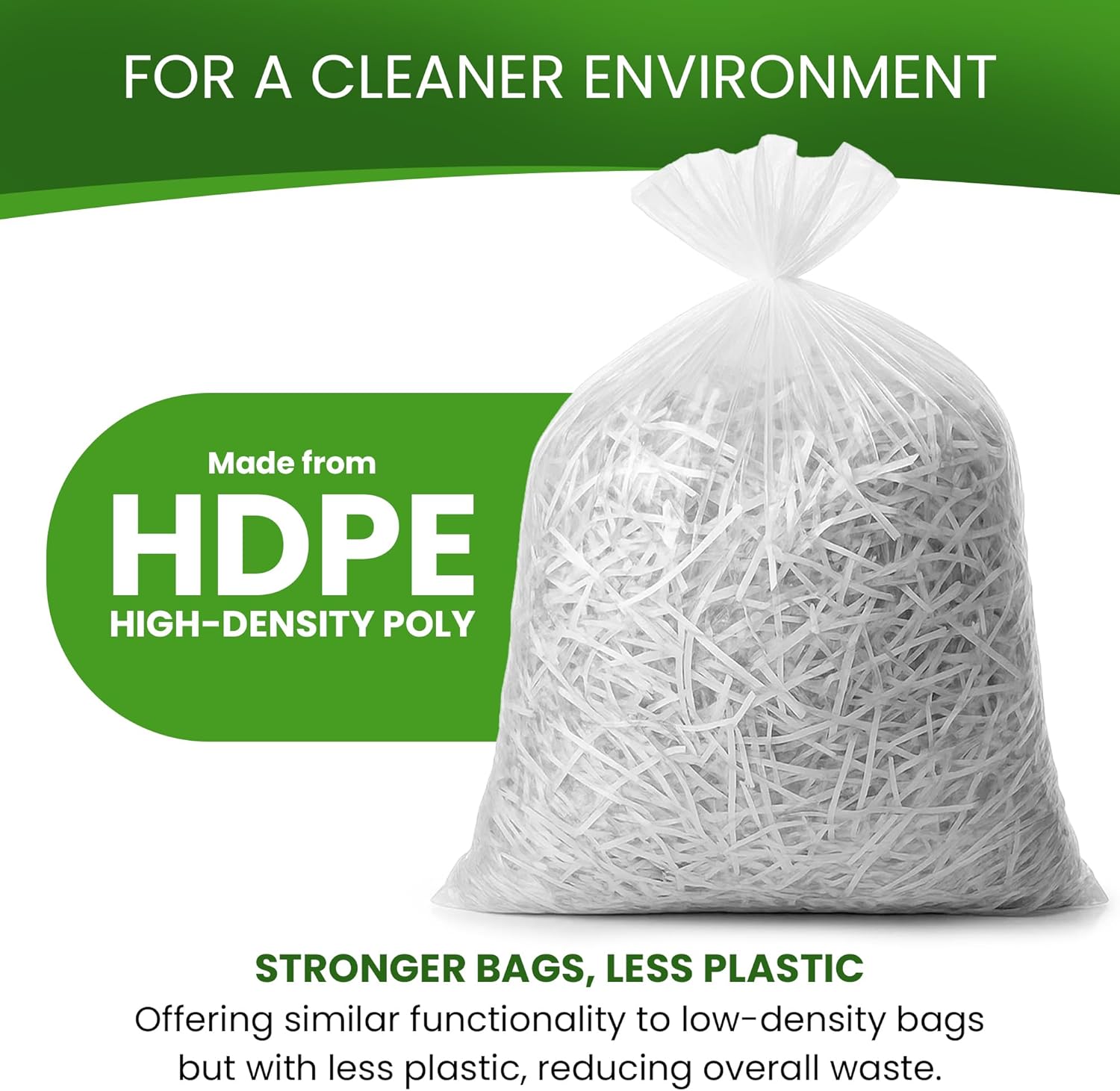 Betta 55-60 Gallon Clear High-Density Trash Bags, 150 Count Box, (38x60-inch) Commercial Medium-Duty Garbage Can Liners