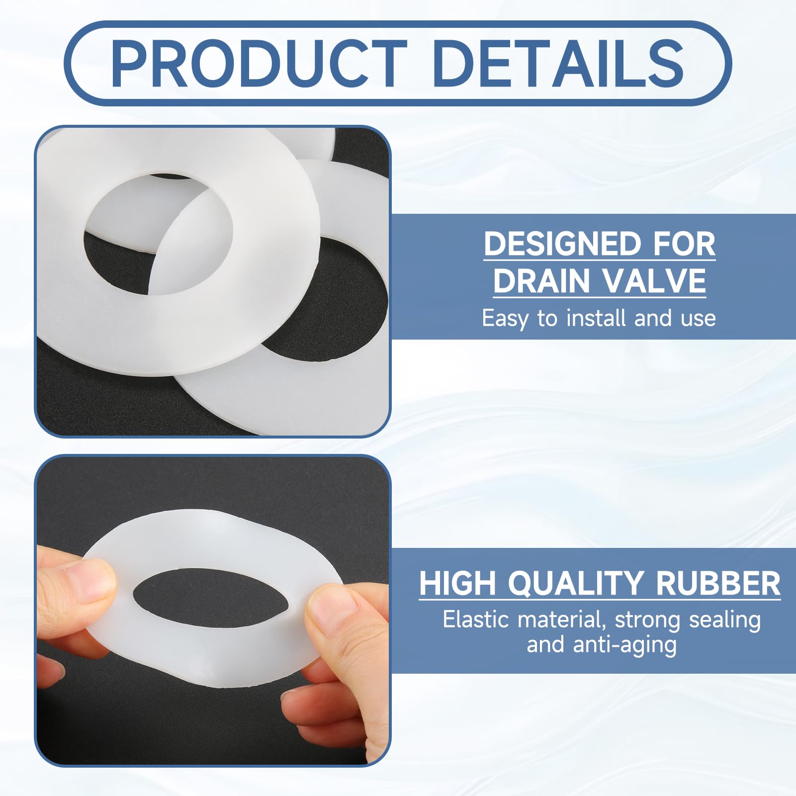 Guarnizioni Silicio Per Valvola WC Geberit - 4 Pezzi Per Riparazione Sciacquone