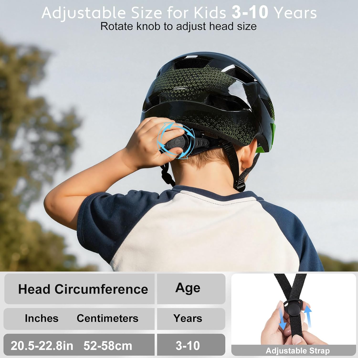 Kids Bike Helmet, Toddler Helmet for Kids 3-5/5-8/8-10 Years Boys Girls, Adjustable Youth Bike Helmets with Detachable Visor, Bicycle Helmets for Skateboard Scooter Cycling