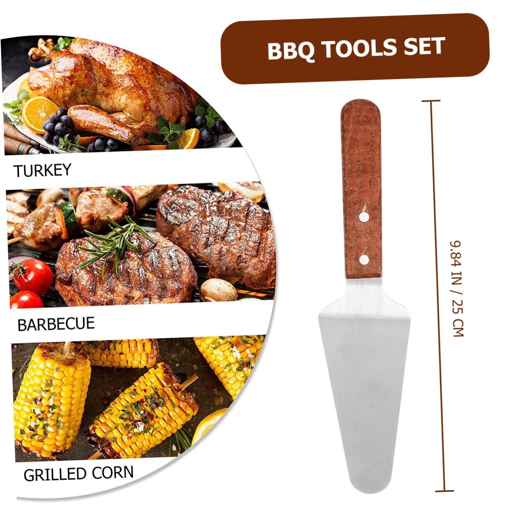 UPKOCH Edelstahl-grillbesteck-Set Mit Holzgriff Grillzubehör-Set Für Küche Und Grillen