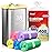 Colorful Clear Strong Tall Kitchen Trash Bags 18 Gallon 100 Counts,Fit 10,13,15,16,18 Gal Garbage Bags by Teivio, Bin Liners, Plastic Bags for home Office Bathroom,Multicolor