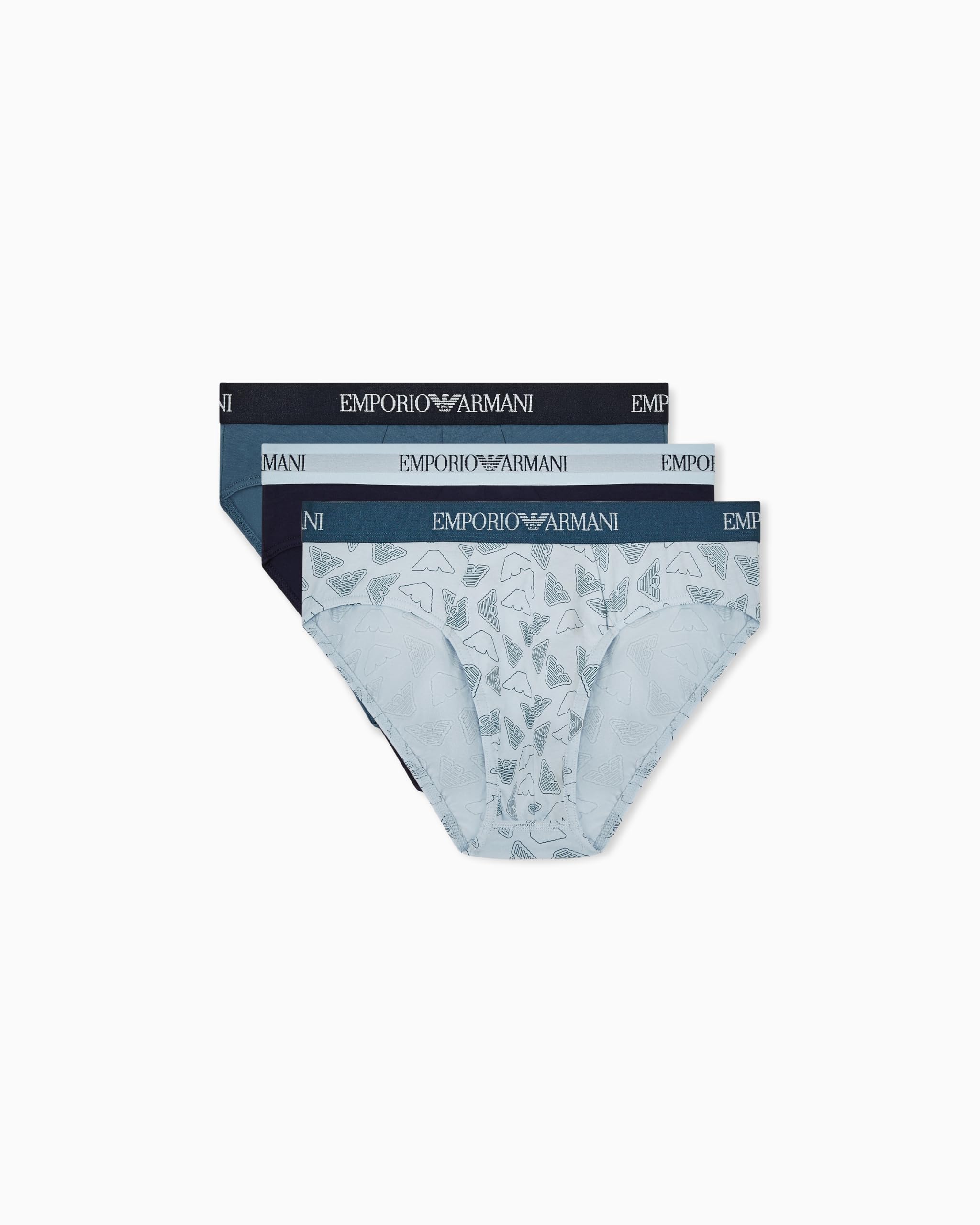 Men's Pure Cotton 3-Pack Brief Blue S