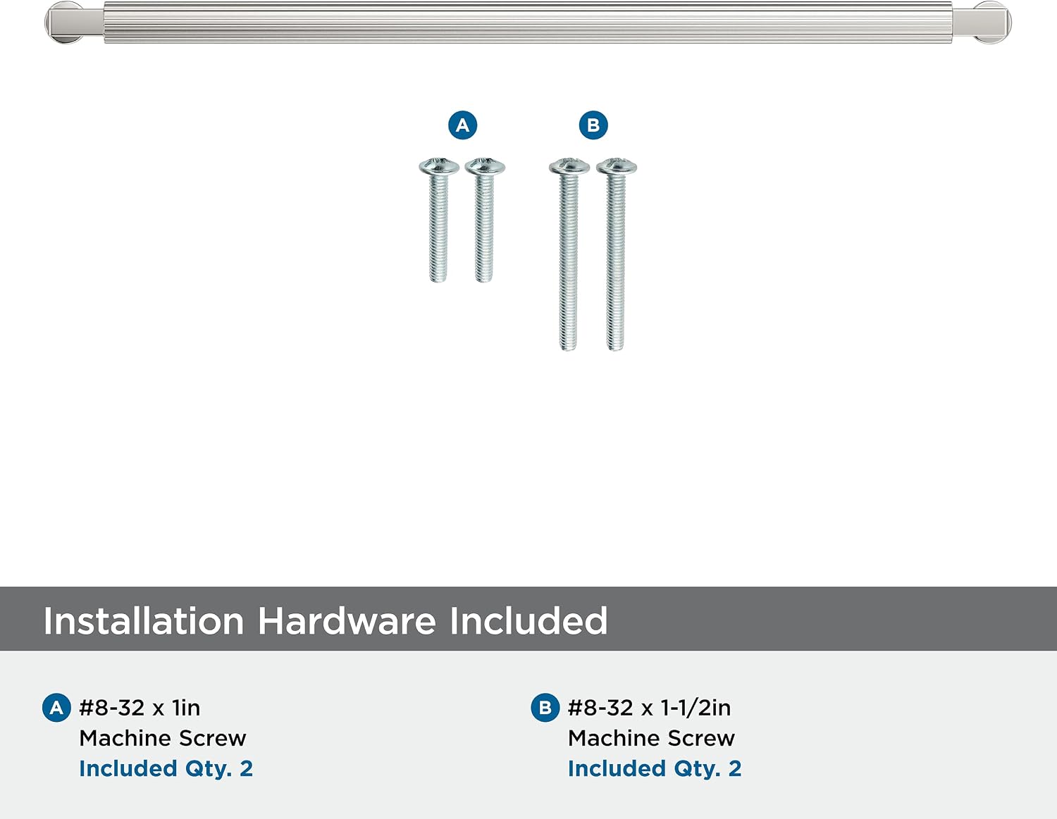Amerock Ballard 12-5/8 inch (320mm) Center-to-Center Polished Nickel Cabinet Pull, BP37649PN