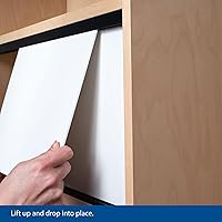 Vista 5 de Riel de puerta corredera de panel de 1/4 pulgadas, juego superior e inferior de plástico negro de 48 pulgadas, fabricado en EE. UU., paquete de 1