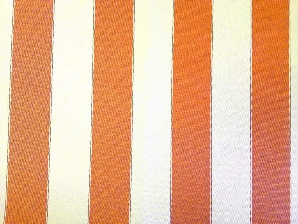 Waterproof Outdoor Canvas Bordered Stripes 60 Wide Fabric Sold by The Yard (Orange White, Bordered 2 3/8)