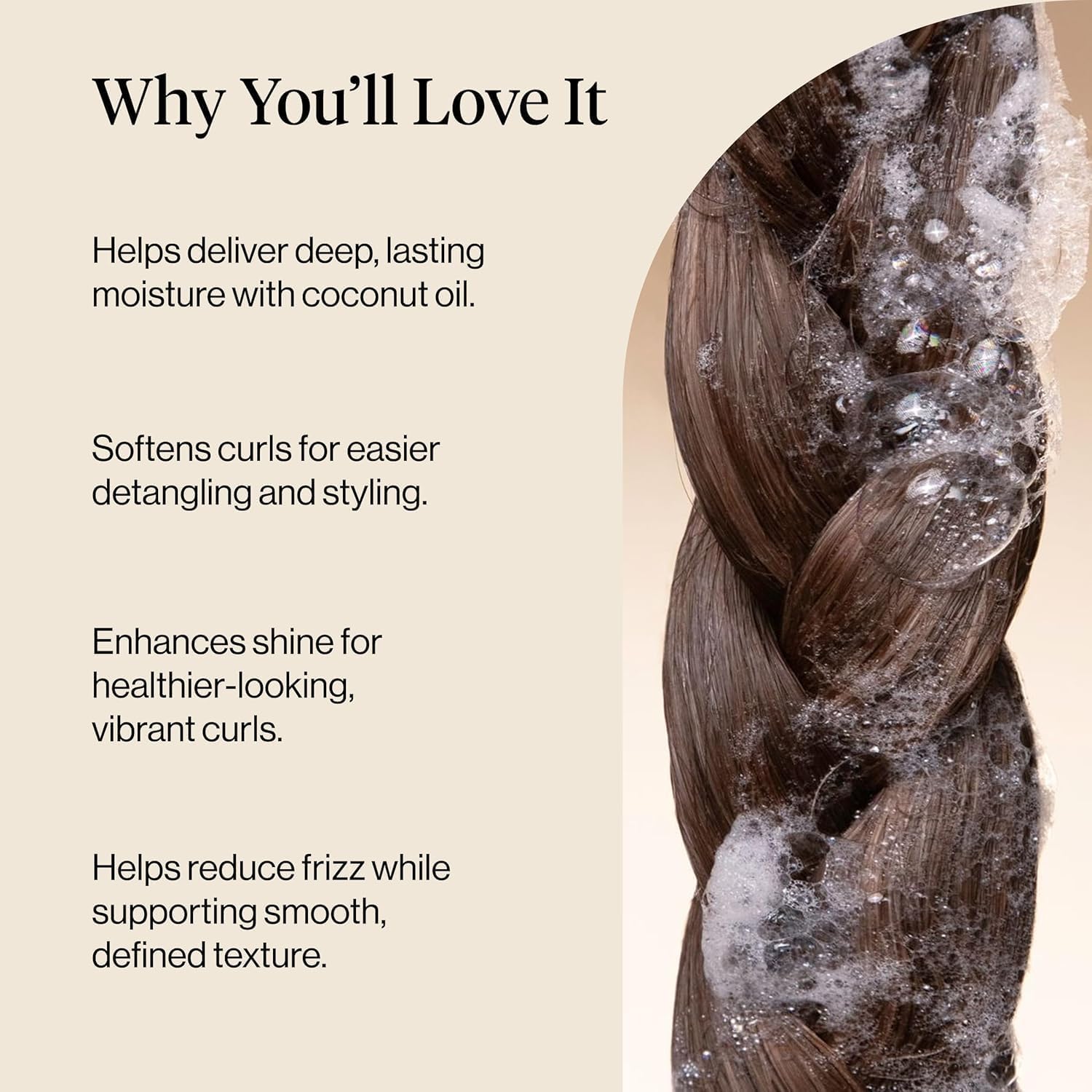 Kitsch Moisturizing Coconut Oil Liquid Conditioner for Women & Men – Coconut Oil Hair Conditioner for Kinky, Curly & Coily Hair – Deep Moisture, Shine & Manageability, Color-Safe Hair Care – 12 oz - Image 8