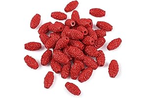 Pandahall 100Pcs Cinnabar Prayer Beads