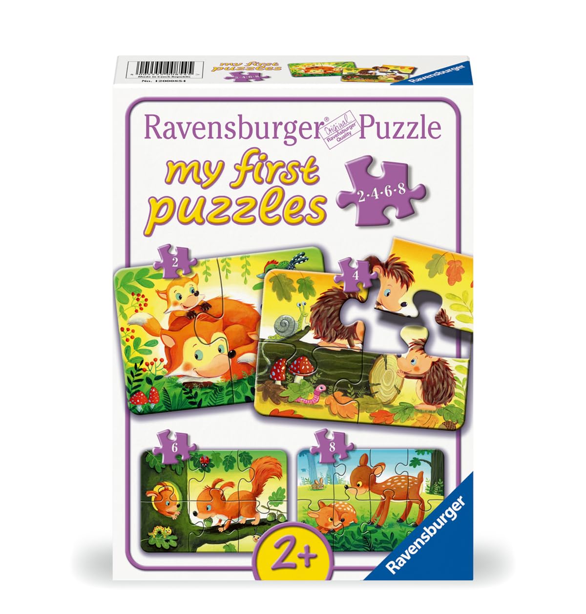 Ravensburger Puzzles for children - 12000854 small family animals - 2.4, 6.8 parts, puzzles for children from 2 years old