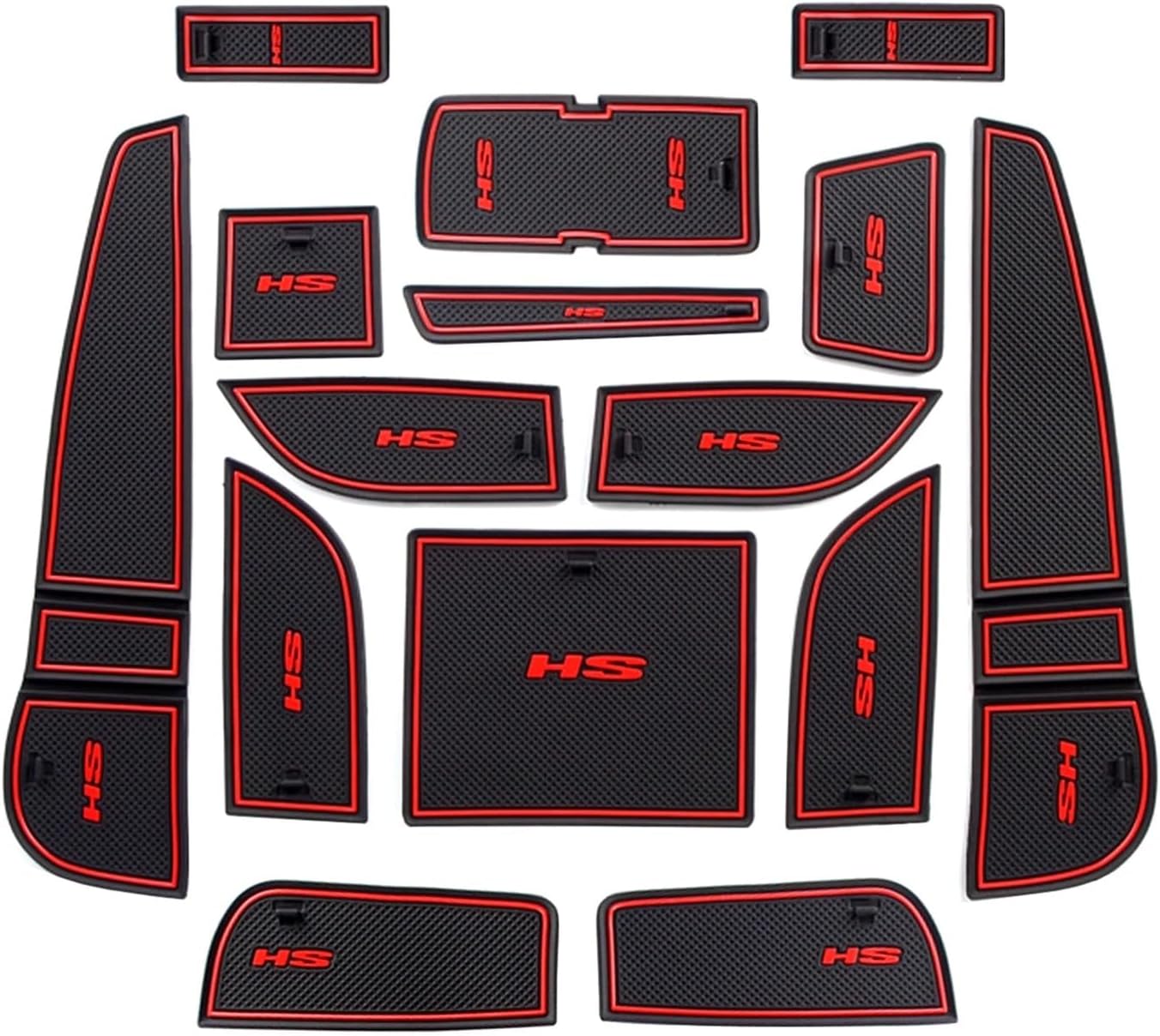 Door Groove Mat Compatible with MG HS EHS EV HS PHEV 2018-2023 Car Anti-Slip Mat Rubber Gate Slot Pads Auto Compatible with MG HS Accessories 2023(White)