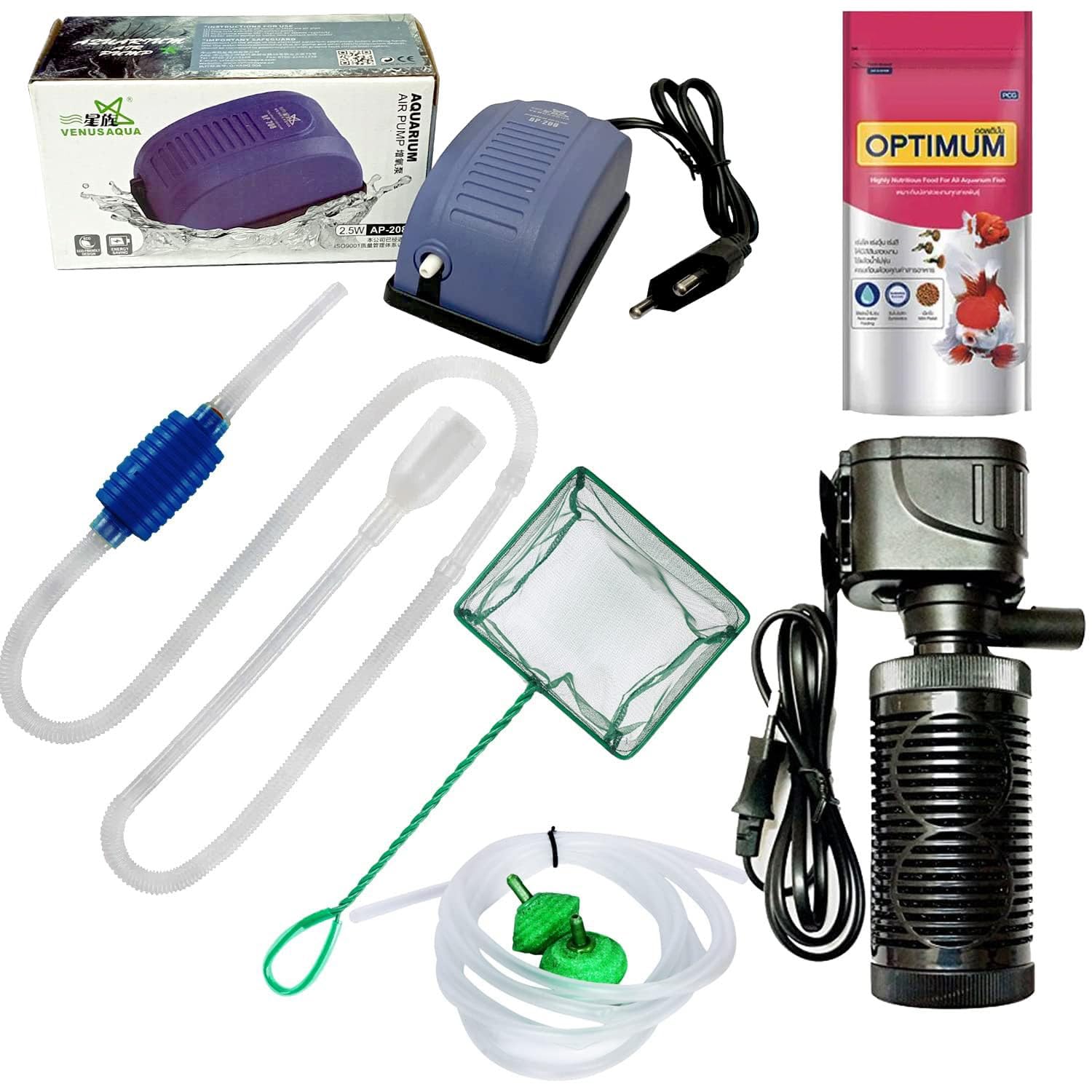 Jainsons Pet products Aquarium Beginner Kit with Air Pump, Aquarium Filter, Syphon, 2 Air Stone with 3 Meter Pipe, Mini Pellet Fish Food 100g and Aquarim Fish Net All in One Aquarium Kit (B0DD419ZHP) Amazon Price History, Amazon Price Tracker