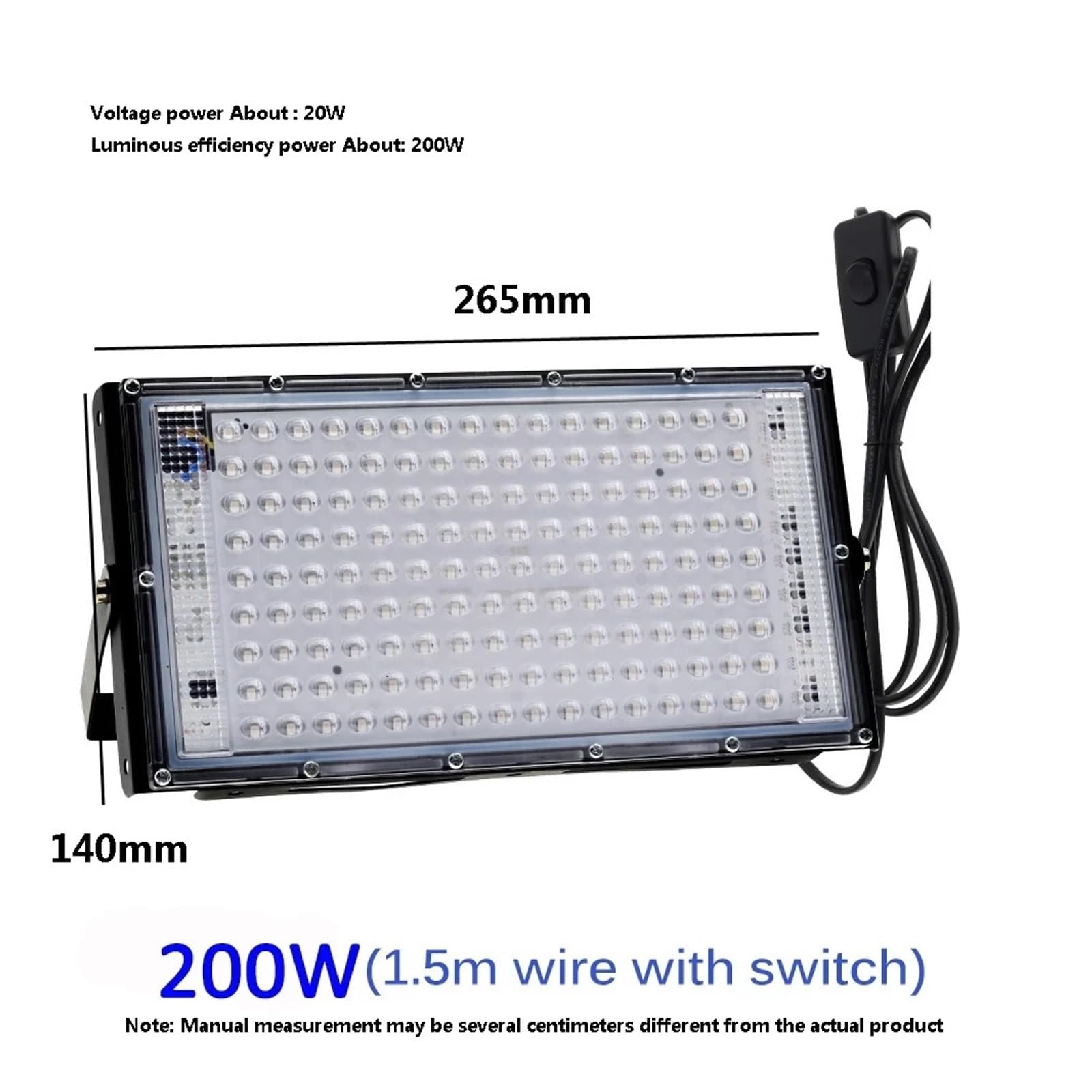 Luce LED UV, 100W 200W 300W LED Blacklight Luce viola 365nm 405nm 395nm Rilevazione fluorescente Colla Verde Olio Resina Lampada polimerizzante UV ultravioletta per unghie in gel UV e polimerizzazione
