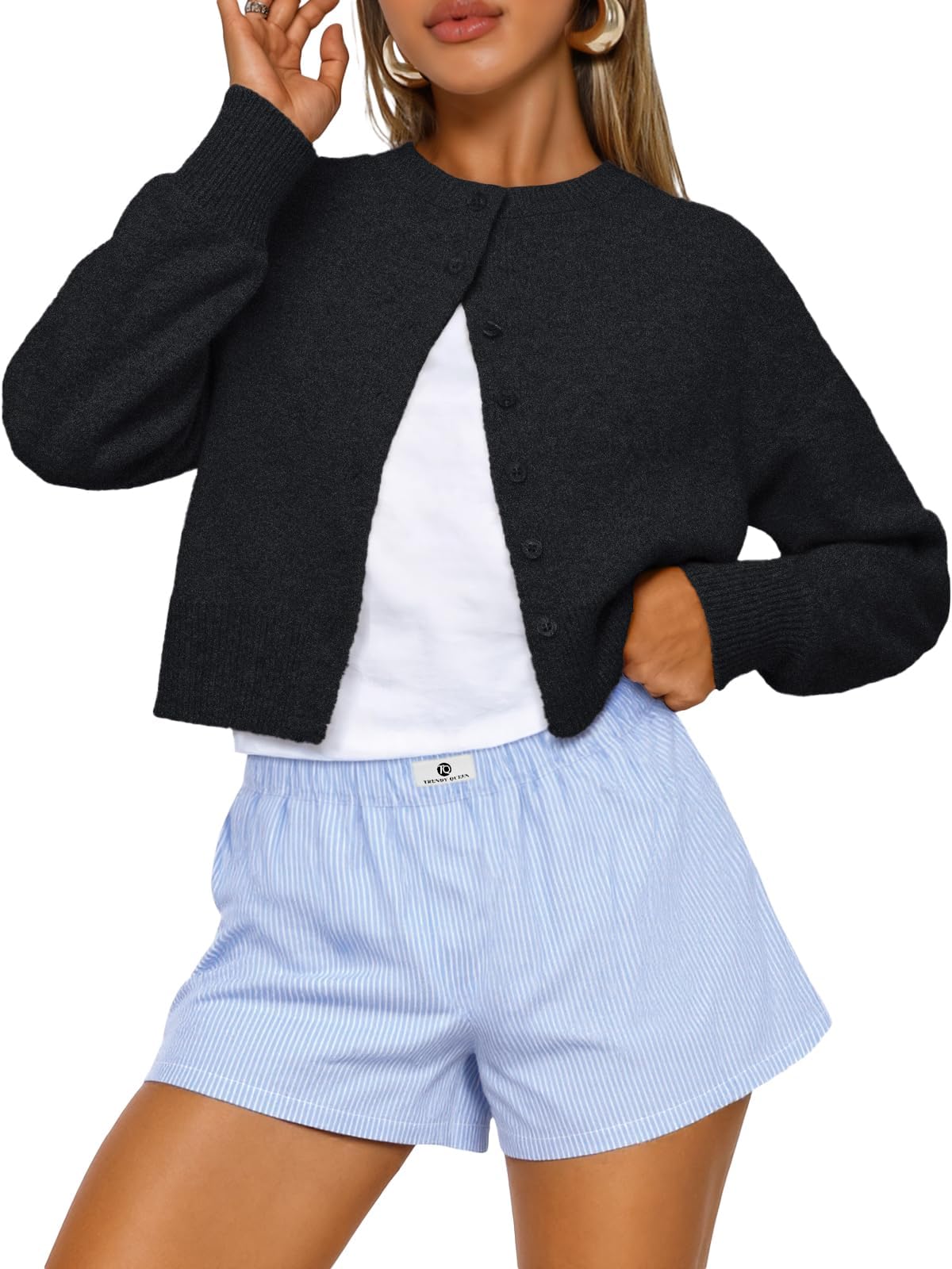Cropped Cardigan Sweaters for Women Lightweight Y2k Fall Outfits Spring Fashion Clothes 2026