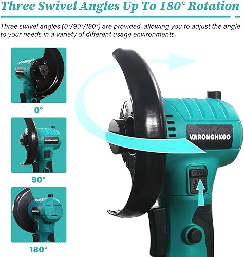 Miniatura 4 de Amoladora angular inalámbrica de 12 V 19500 RPM, con 2 baterías de 3000 mAh, cuchillas de corte de nailon, disco de moliendadisco de corte de metal