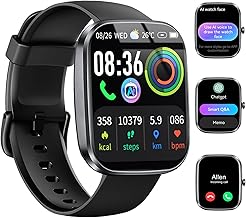 AI Smart Watch with ChatGPT, 1.91" Bluetooth Calling Smartwatch for Men Women, 110+ Fitness Modes Activity Tracker, Heart Rate/Sleep/Calorie Monitor, IP68 Waterproof Step Counter for Android iOS