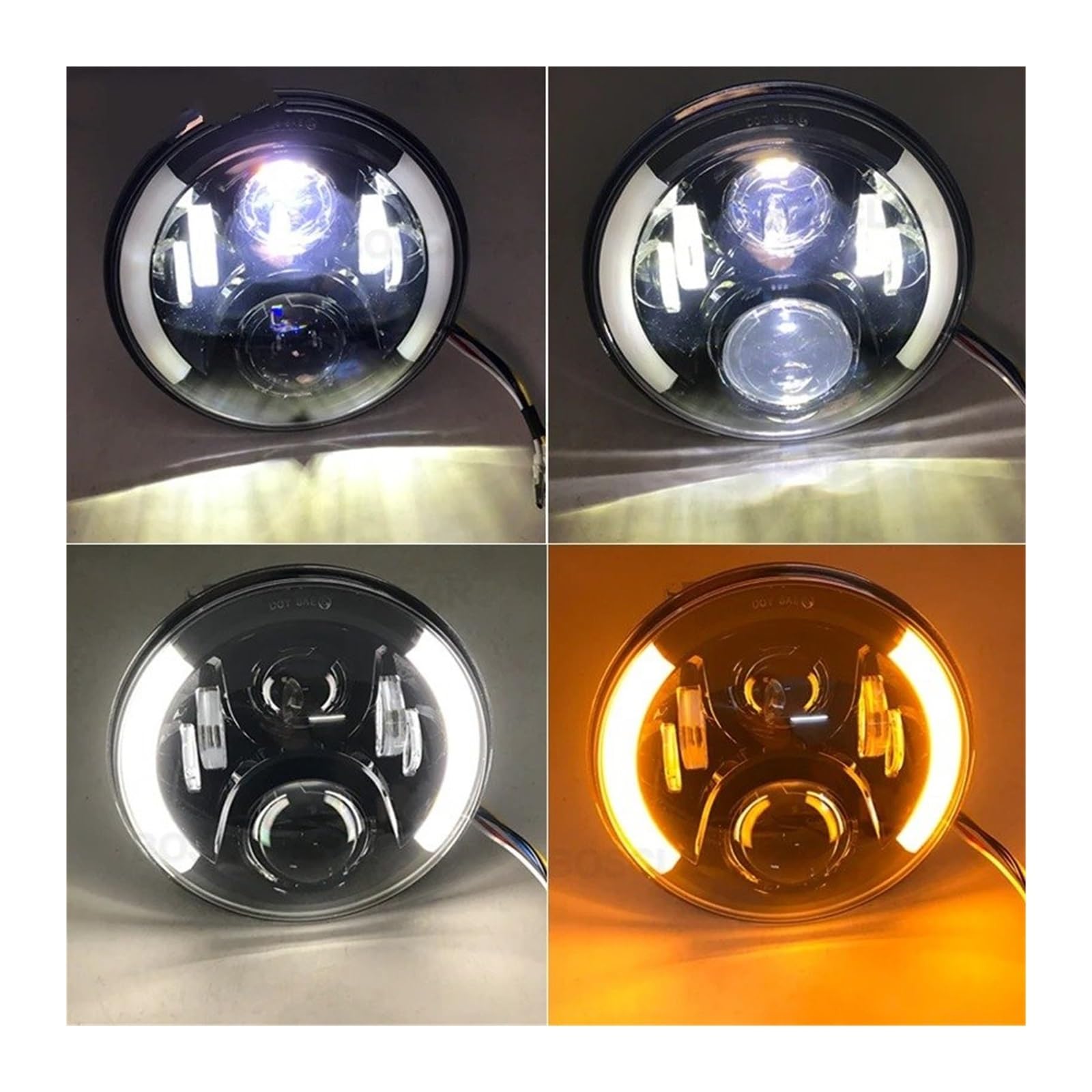 Fari Anteriori Fari A LED Da 7 Pollici Per Suzuki Per Samurai Faro Proiettore(2piece 60w black 1)