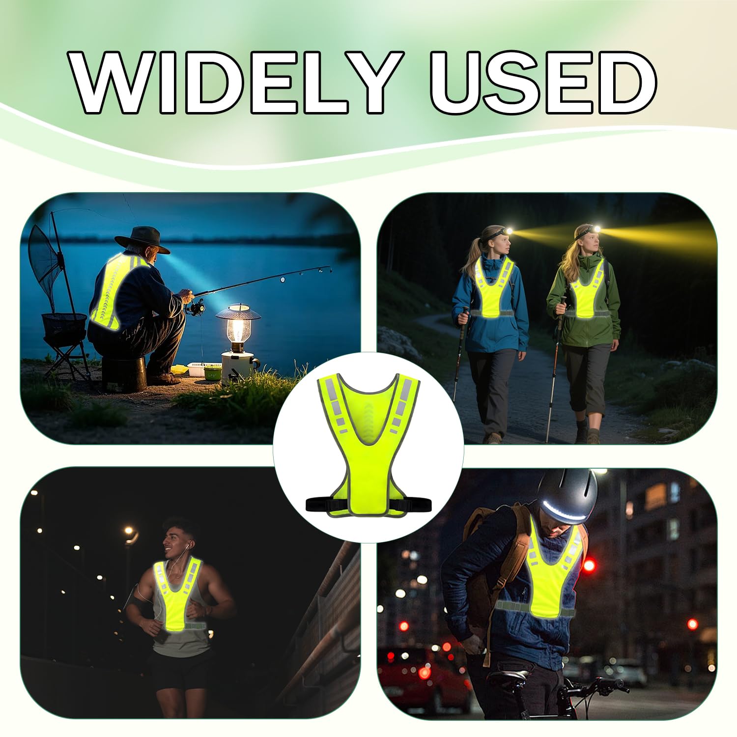M-chest 108cm - Jaune - Gilet réfléchissant haute visibilité, gilet de sécurité à fermeture