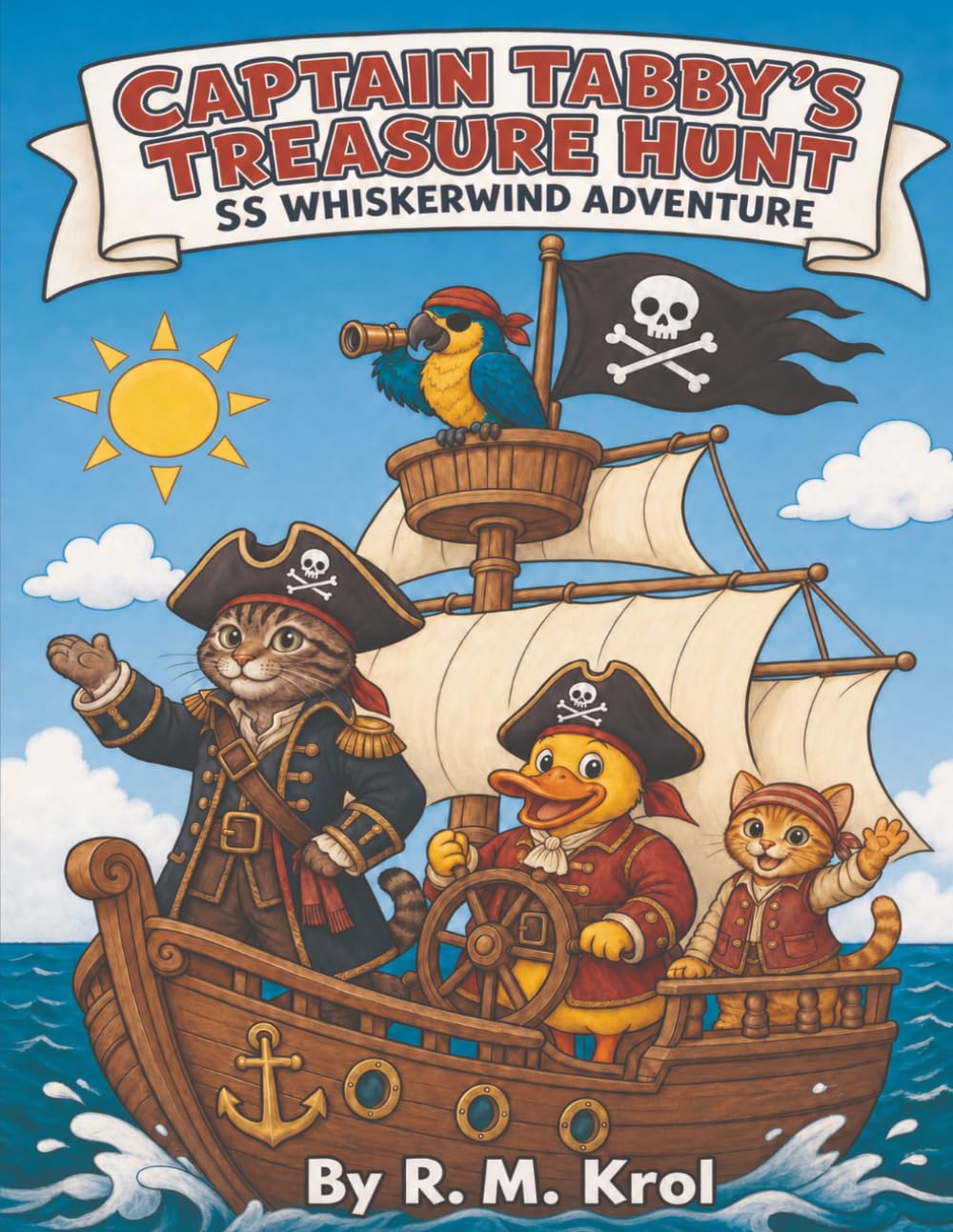 Captain Tabby's Treasure Hunt: SS Wiskerwind Adventure (Captain Tabby's Adventures Coloring Books)