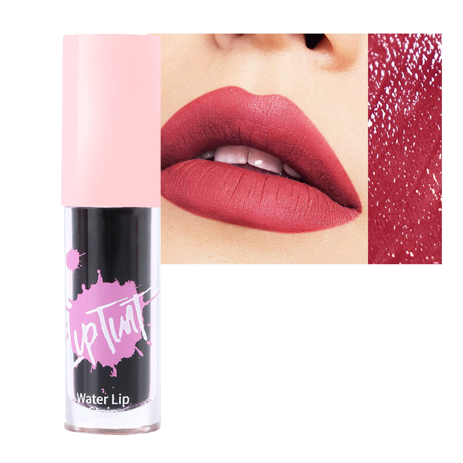 Lip Stain, Waterproof Lip Tint High Pigmented Lip Stain Long Lasting, Quick Dry Non-Stick Cup Lip Hydrated Lip Tint Stain, 2-In-1 Smooth Easy To Apply Water Tint For Lip & Cheek