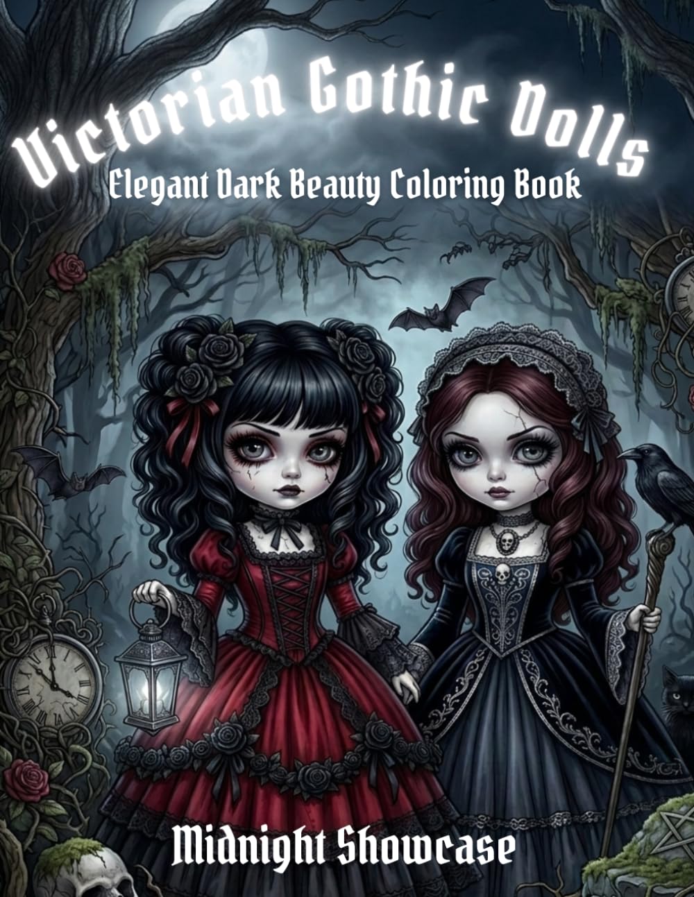 Victorian Gothic Dolls: Elegant Dark Beauty Coloring Book (Gothic Dolls Coloring Collection)