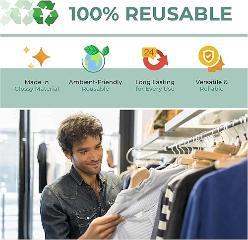 Miniatura 7 de Paquete de 100 bolsas de plástico brillante para mercancías de 12 x 15 pulgadas de grosor de 12 x 15 pulgadas de grosor, asas troqueladas, perfectas