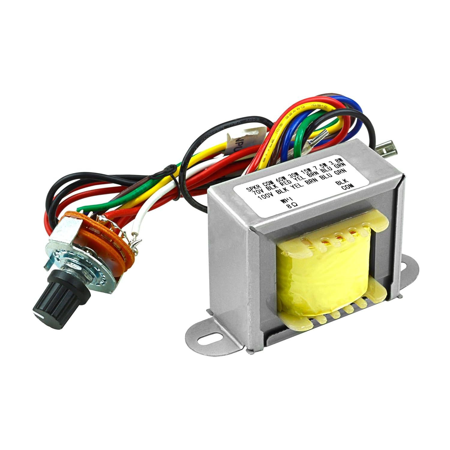 Audiopipe Multi-Tap 70V/100V Transformer (ODP-HTRAN-60), 8 Ohms Selectable, 60 Watts, Built-in Step-Down Transformer and Taps