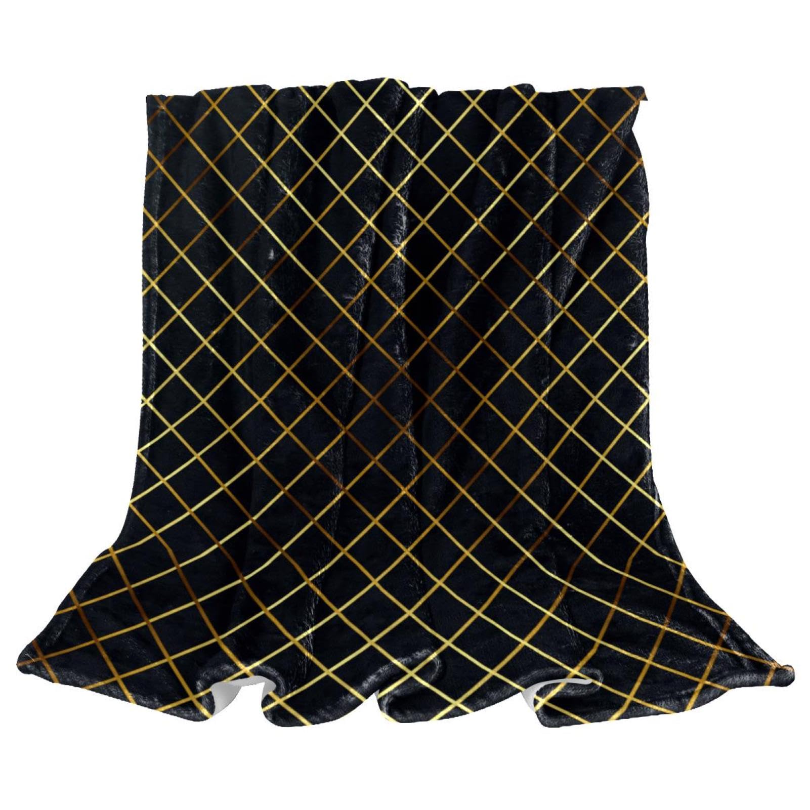 Couverture plaid originale noire et dorée à offrir pour réchauffer le cœur