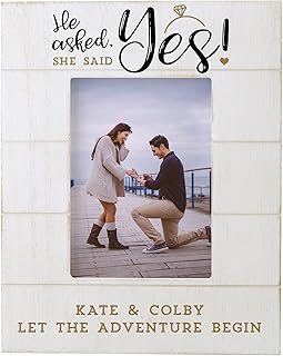 14 Engagement Party Decor Ideas for Small and Stylish Gatherings 21 Personalization Universe Personalized “He Asked, She Said Yes” Shiplap 5...
