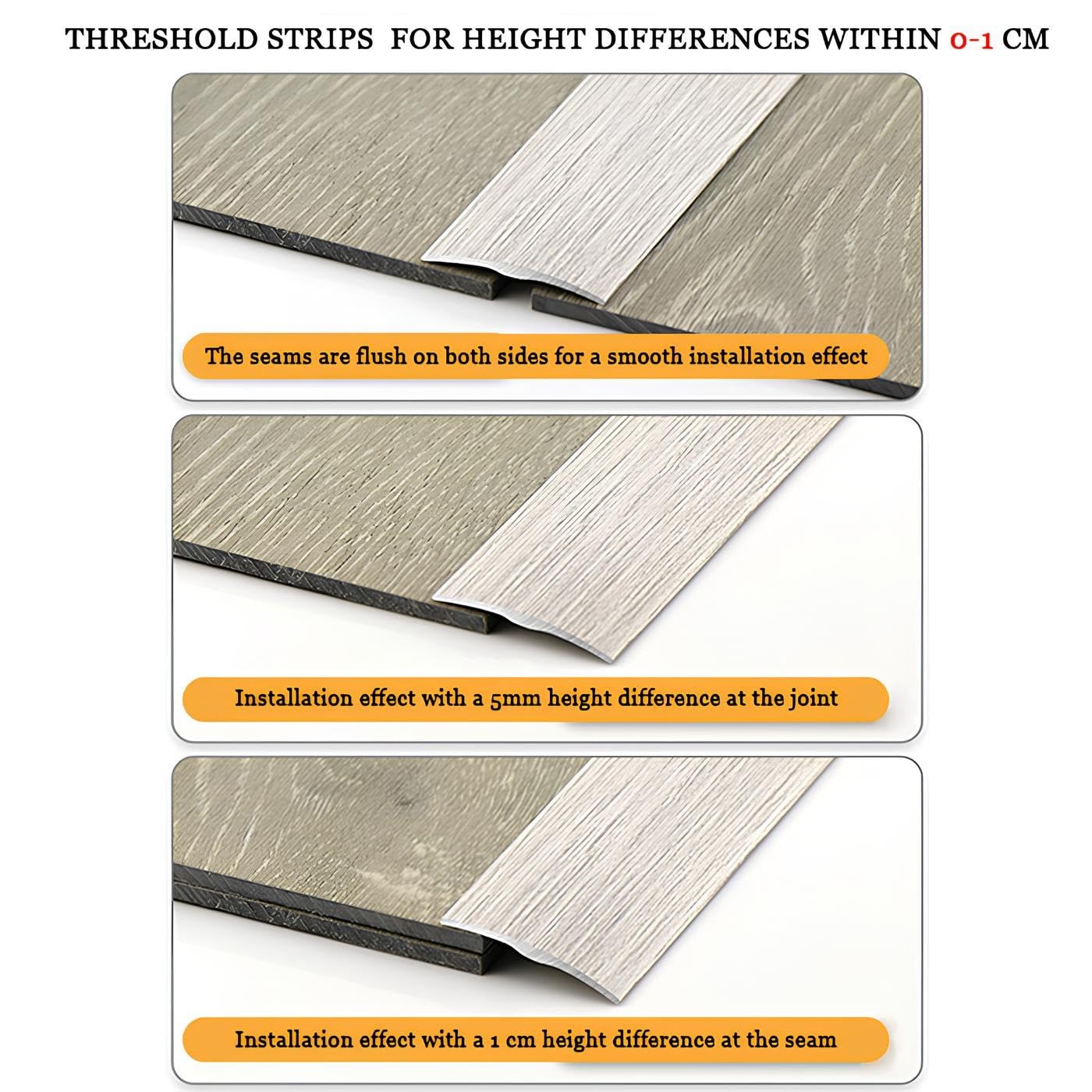 Alluminio Rampa Per Porta Striscia Di Transizione Autoadesivo | Striscia Di Transizione Per Pavimenti Spessore 2.5 Mm, Strisce Di Rivestimento Per Pavimenti In Laminato(Red,120cm)