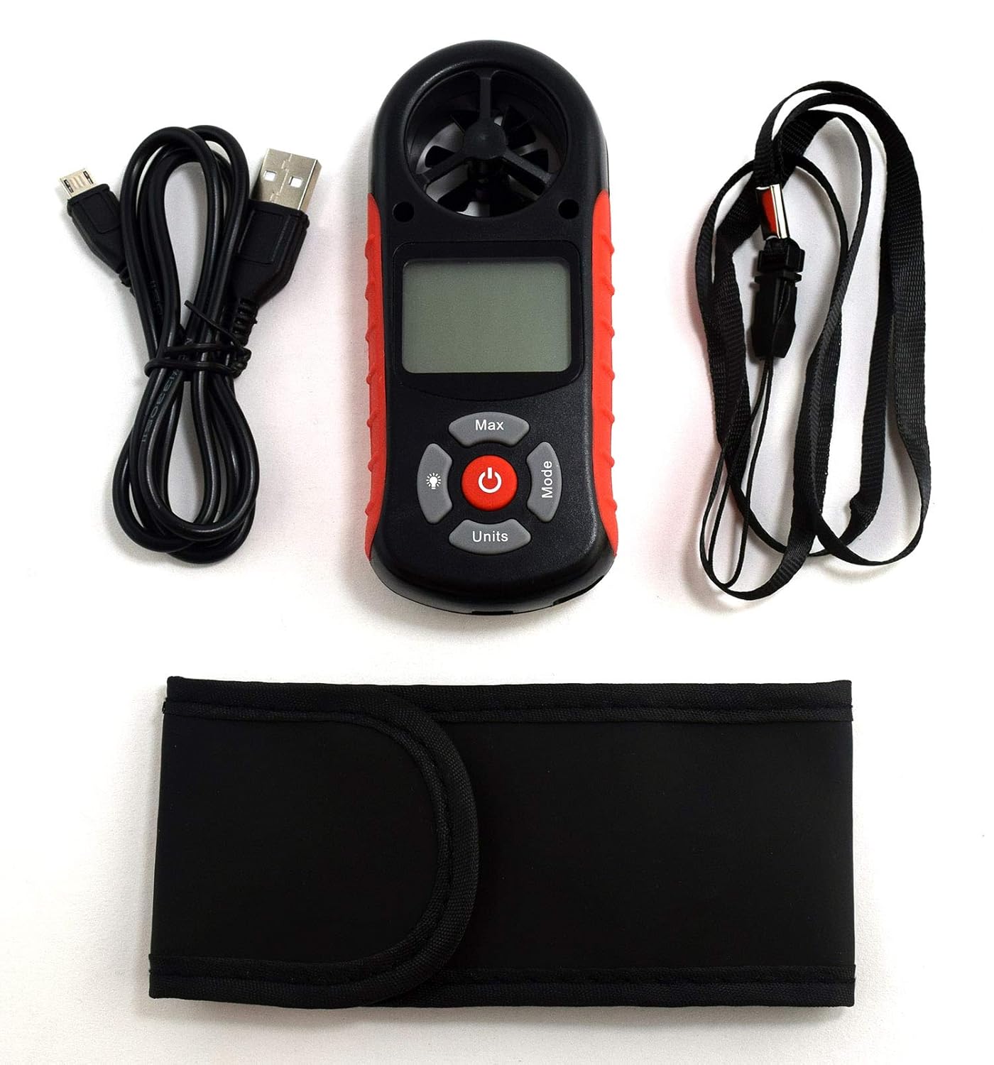 eA990R Anemometer by ennoLogic – 8 Parameters: Wind Speed, Wind Chill, Air Temperature, Humidity, Heat Index, Dew Point, Barometric Pressure, and Altitude – Digital Weather Meter with Backlight