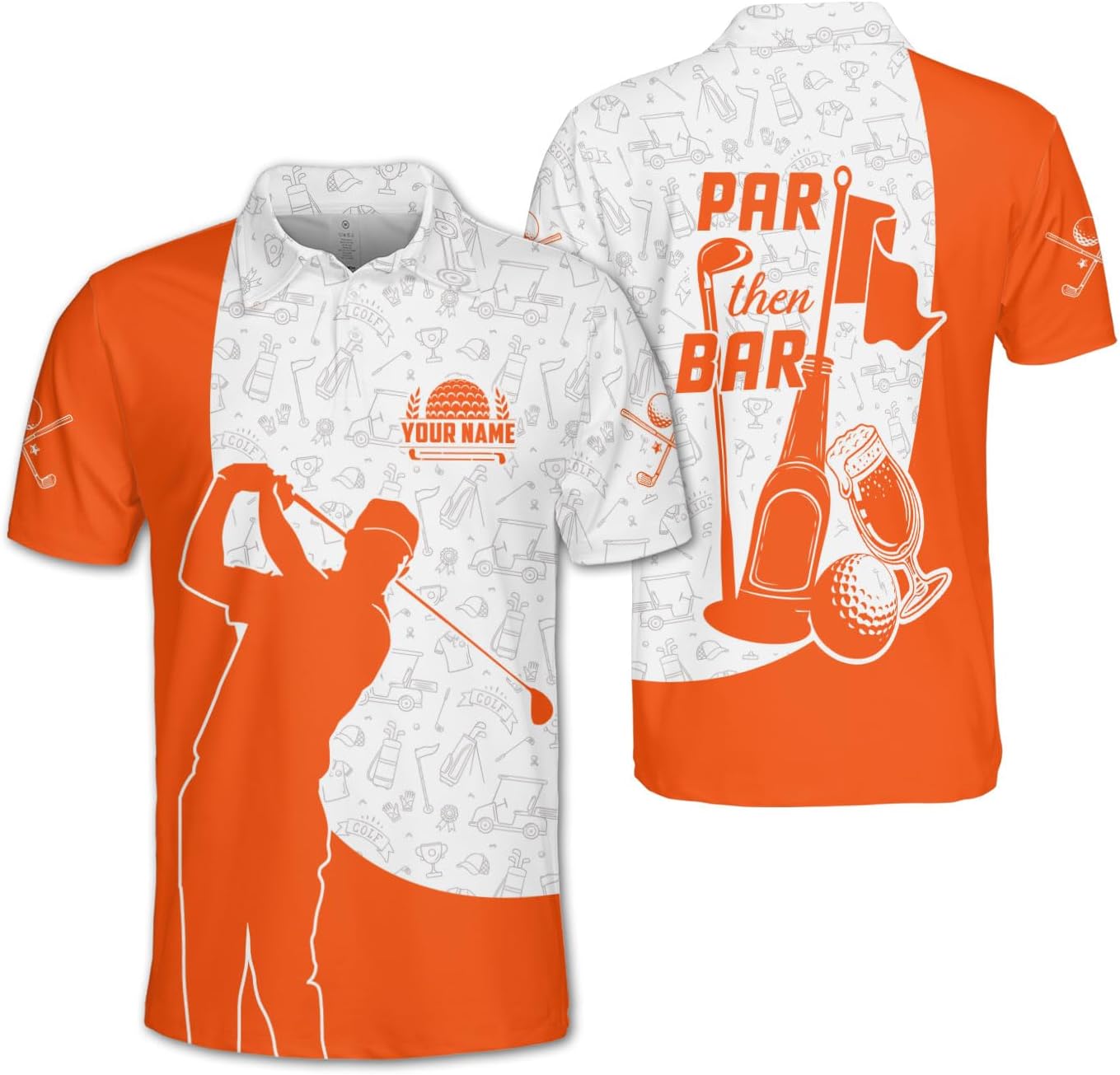 Personalized Golf Shirts for Men, Custom Funny Golf Polo Shirt, Crazy Golf Shirts for Men, Golf Shirts Short Sleeve for Men