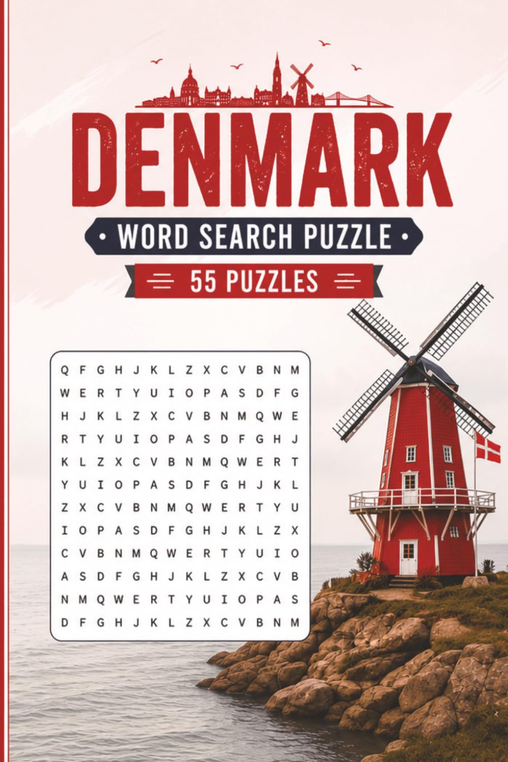 Denmark Word Search Puzzle: 55 Puzzles Word Search about Denmark and More | 6x9 inches, 110 pages | Gift for Denmark, Countries & Traveling Lover