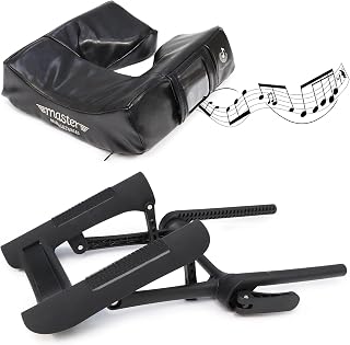 MASTER MASSAGE Universal MusicMaster Ergonomic Dream Face Cushion and Deluxe Adjustable Ergonomic Dream Face Cradle Set - Massage Table/Massage Chair Headrest Platform Set (Black Luster)