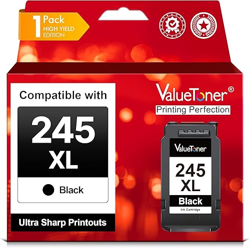 Valuetoner Cartuchos de tinta de repuesto para cartuchos de tinta Canon 245 Pg-245Xl PG-243 compatibles con TR4520 MX492 MX490 MG2420 MG2520 MG2522