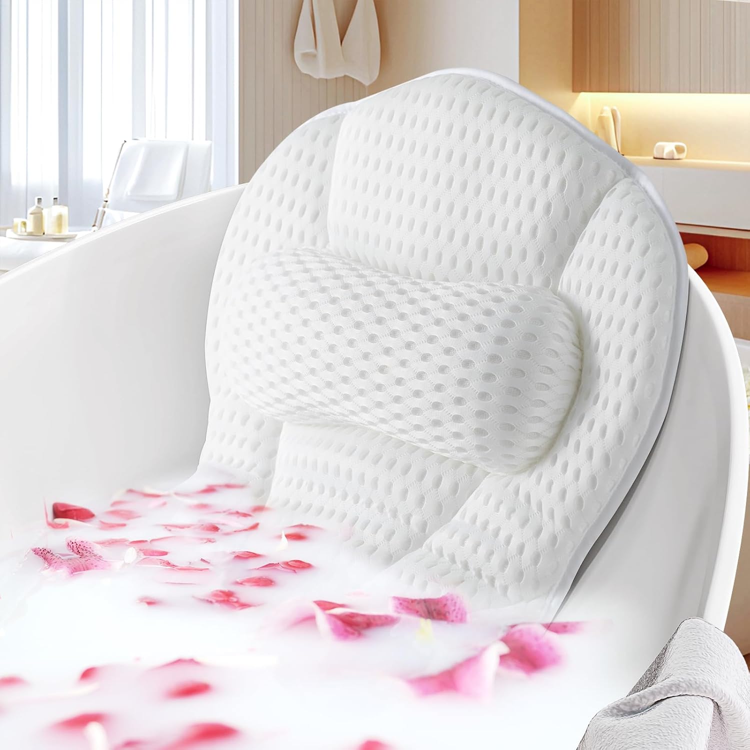 Luxury Bath Pillow for Neck and Back Support
