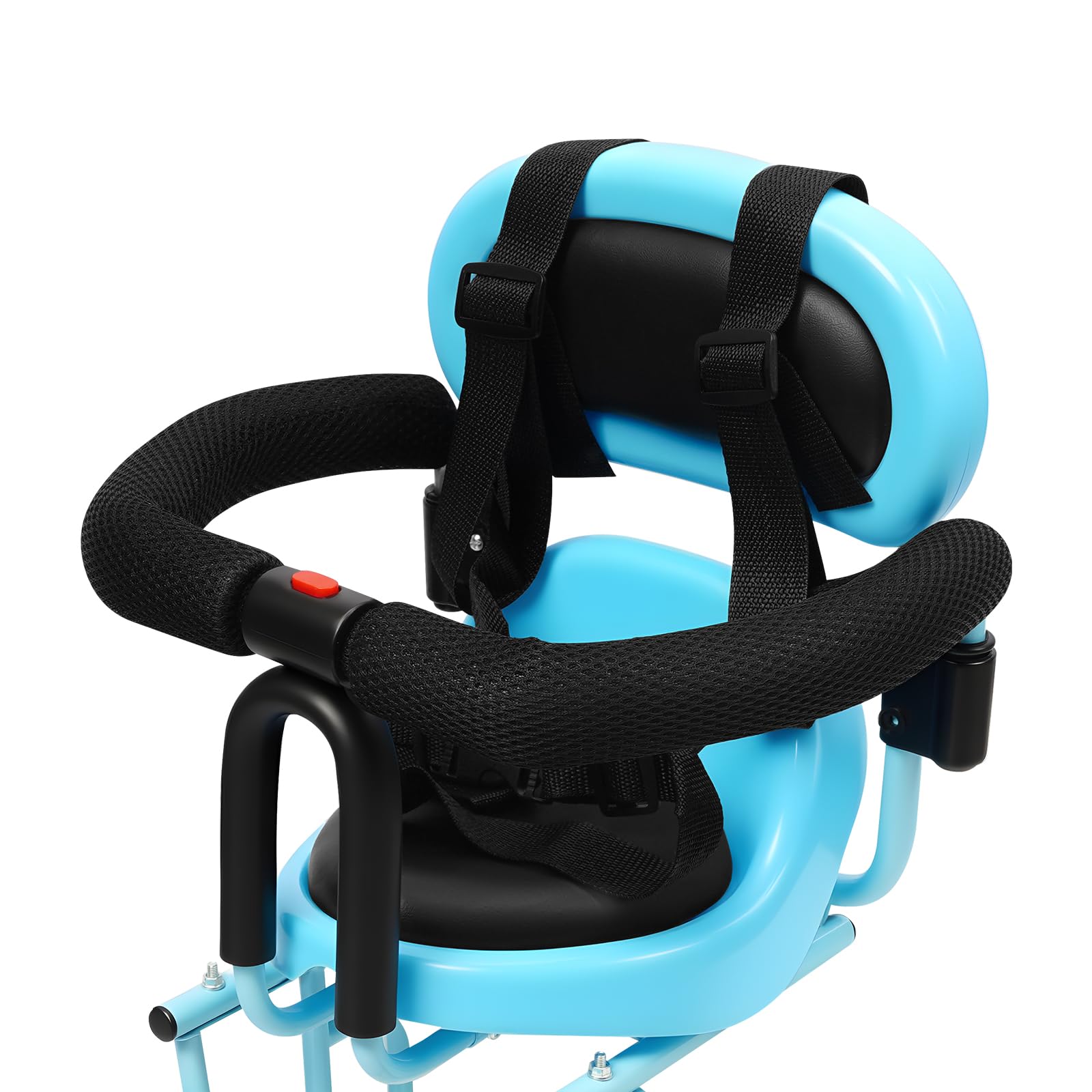 Seggiolino Bici Bambino Posteriore Porta Bambino Bicicletta 6 Mesi - 6 Anni Seggiolino Bici con Cintura di Sicurezza, Schienale Ampio Braccioli, per MTB VAE Universale, Blu