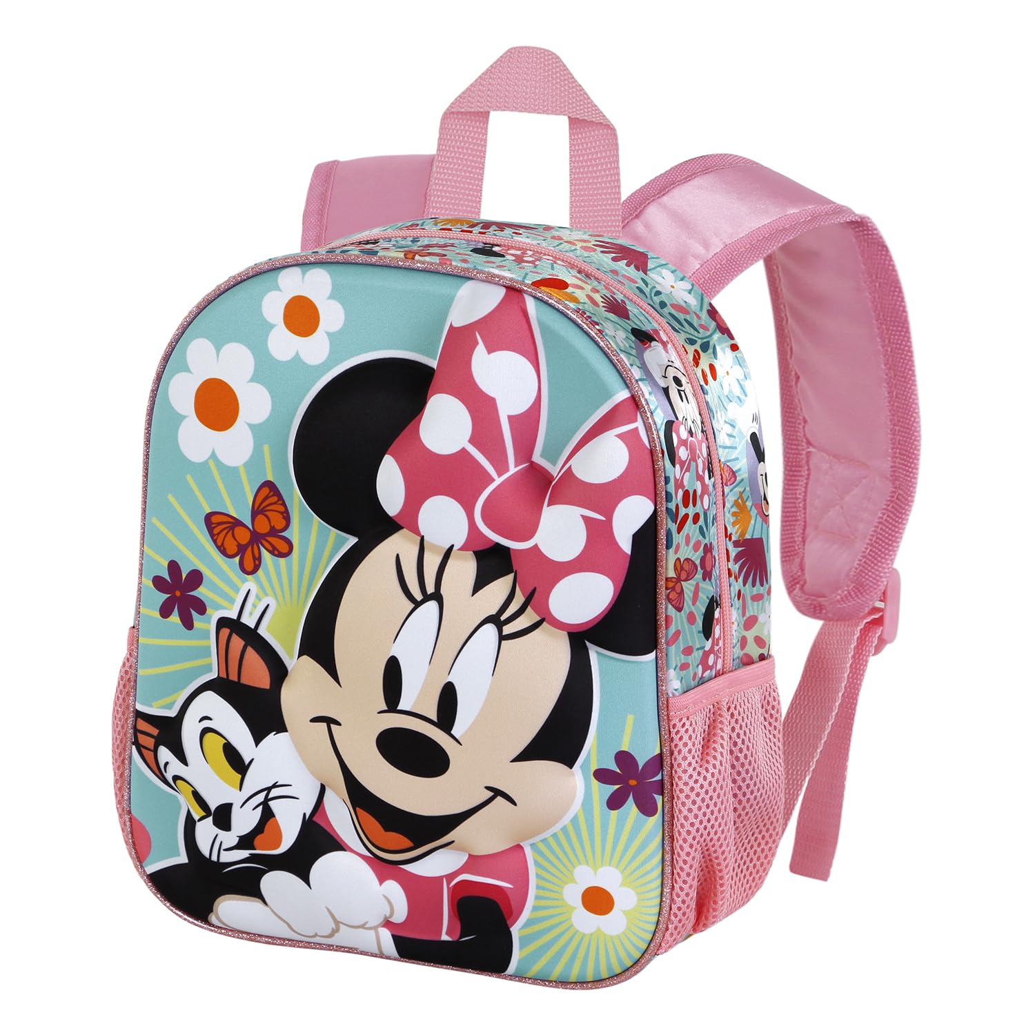 Disney Minnie Mouse Figaro-Mochila 3D Pequeña, Rosa, 26 x 31 cm, Capacidad 8,5 L
