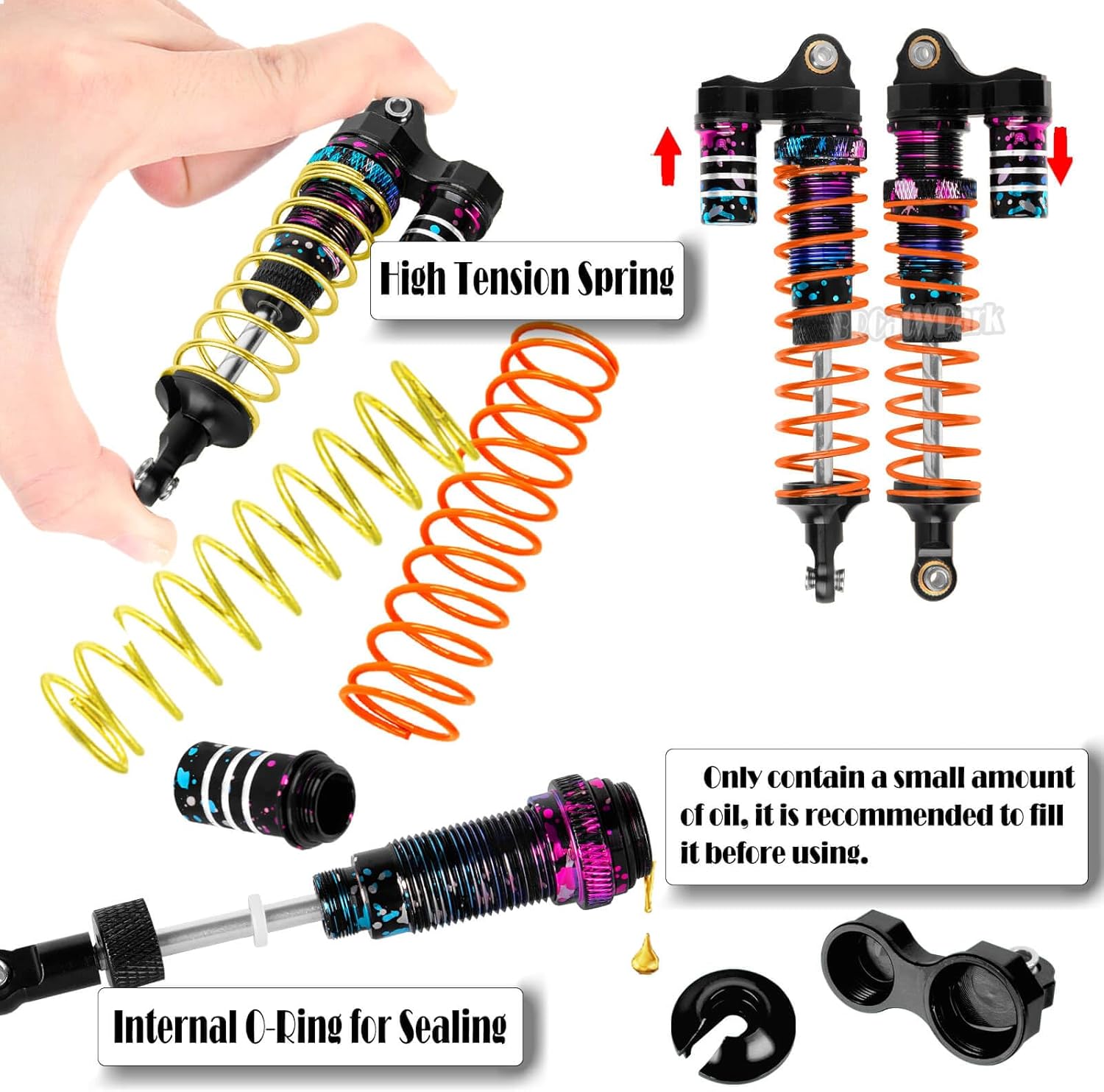 RC Aluminium Upgrades Part for 1/10 Slash Rustler Stampede 4X4 VXL BL-2s Hoss 4WD VXL,Arm,Shock,Drive Shaft,Caster Block,Steering Blocks,Stub Axle Carriers,Steering,Links,Tower,Colour