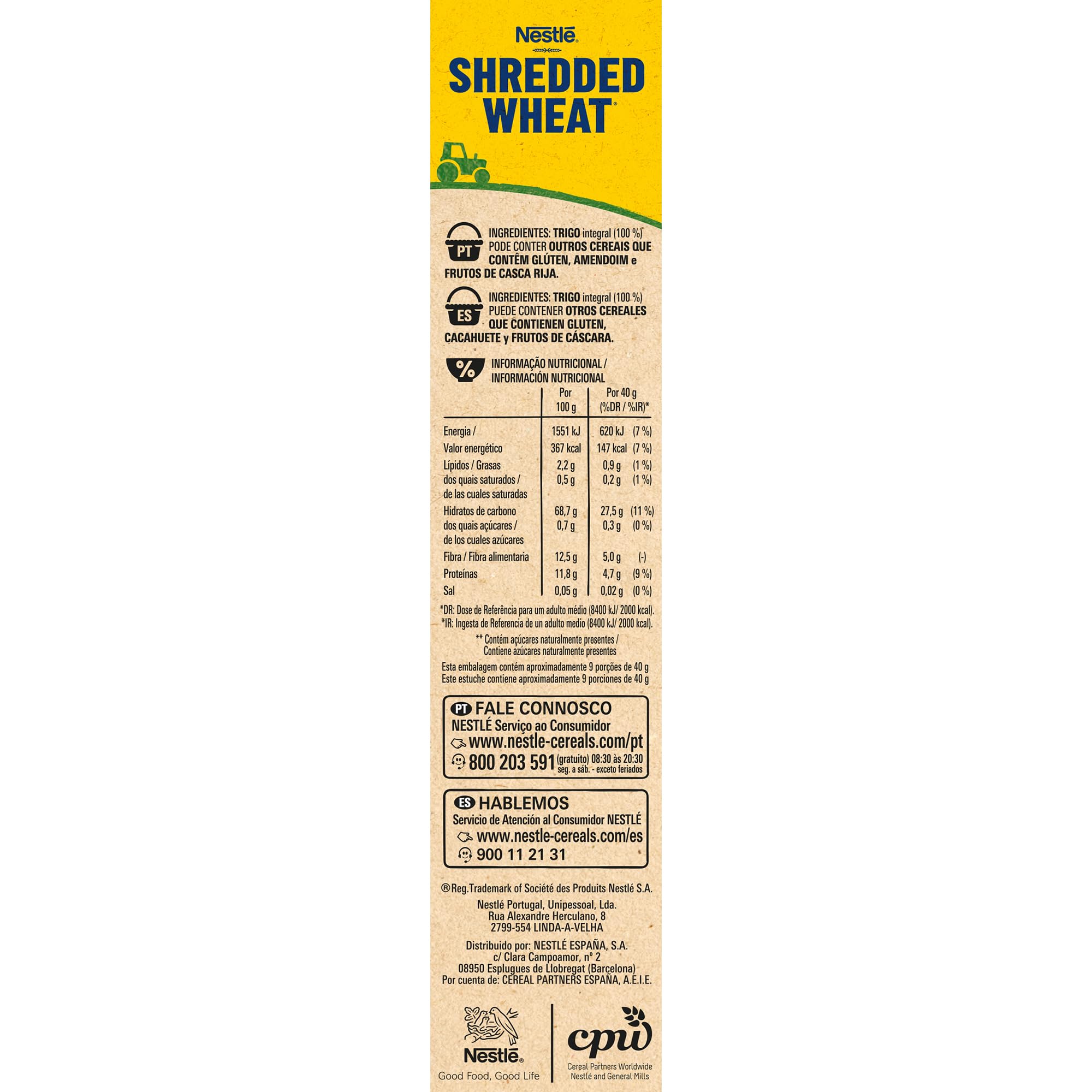Cereales Nestlé Shredded Wheat, 7 estuches de 370g