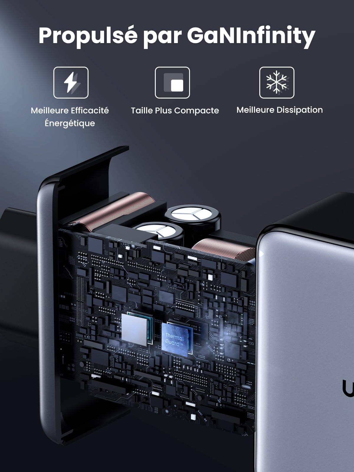 UGREEN Nexode 160W Chargeur USB C Rapide 4 Ports GaNInfinity Compatible avec MacBook Neo Air Pro M5 M4 M3 M2 M1 iPad iPhone 17 Pro Max Air 16 15 14 13 12 Galaxy PPS 60W S26 S25 S24 S23 Pixel 10 9 8