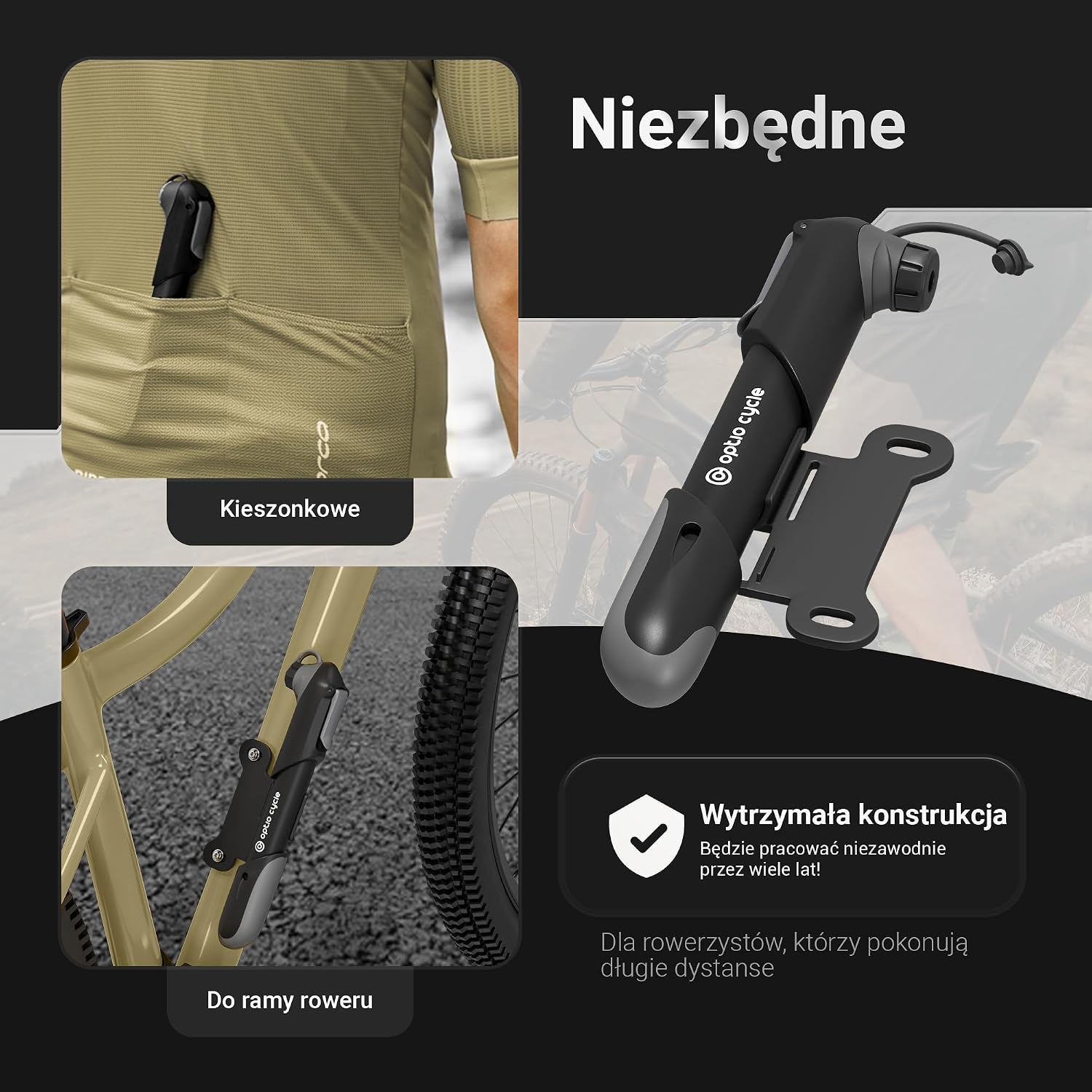 Мини-велосипедный насос 120 PSI / 8,3 бар — компактный ручной насос с крепежными кронштейнами | Мини-насос для клапанов Presta и Schrader для MTB, шоссейных велосипедов, гравийных велосипедов и электровелосипедов